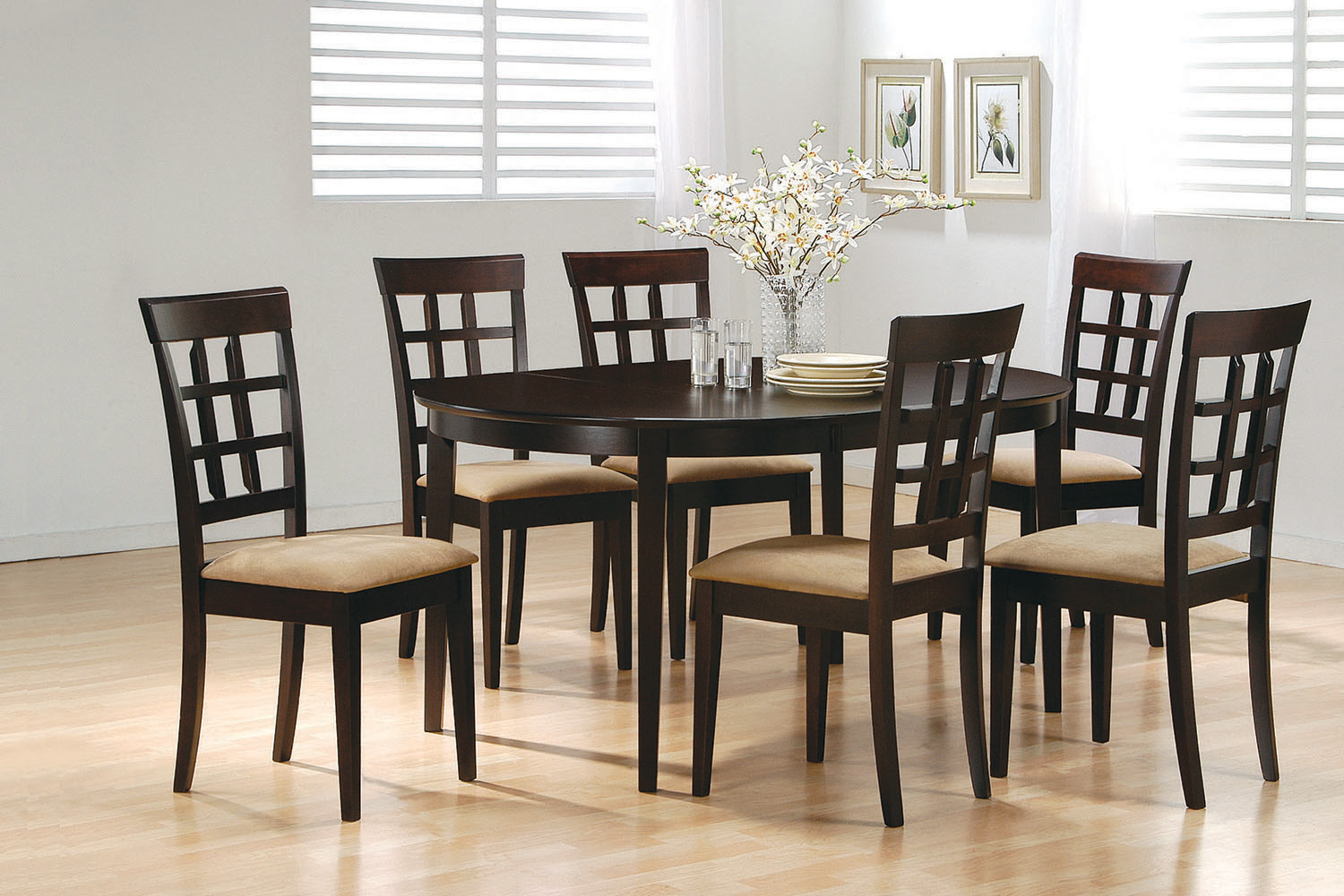 Coaster - Gabriel Oval Dining Table in Cappuccino