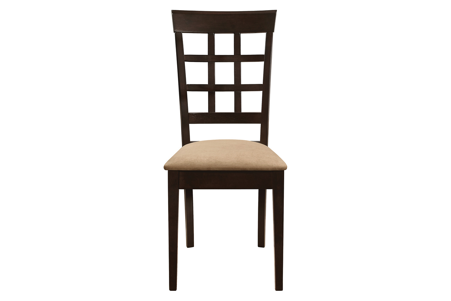 Coaster - Gabriel Lattice Back Side Chairs (Set Of 2) in Cappuccino/Tan