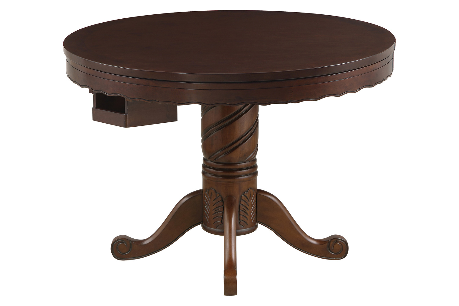 Coaster - Turk 3-In-1 Round Pedestal Game Table in Tobacco