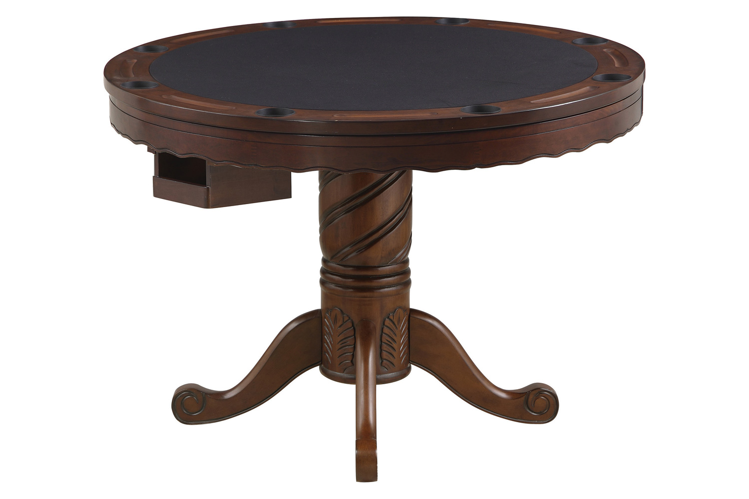 Coaster - Turk 3-In-1 Round Pedestal Game Table in Tobacco