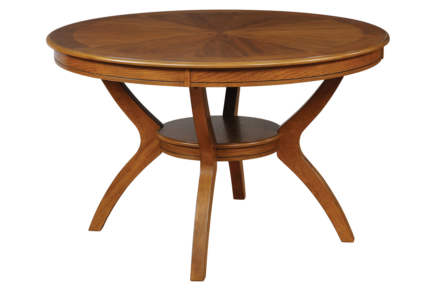 Coaster - Nelms Dining Table With Shelf in Deep Brown