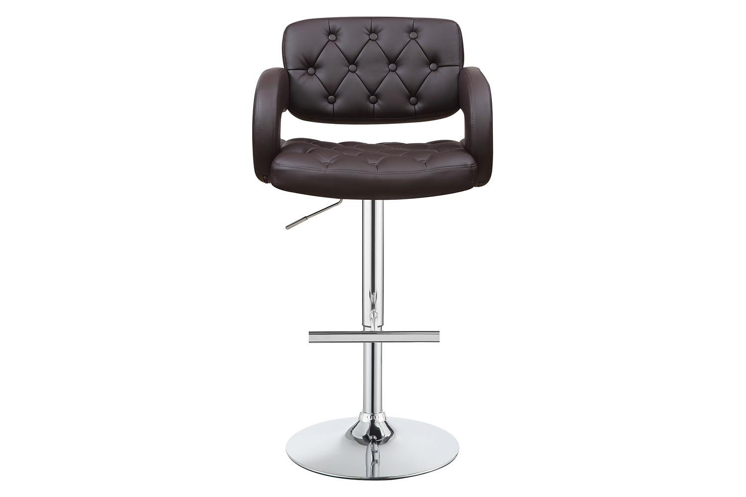 Coaster 29" Adjustable Height Bar Stool - Chrome/Brown