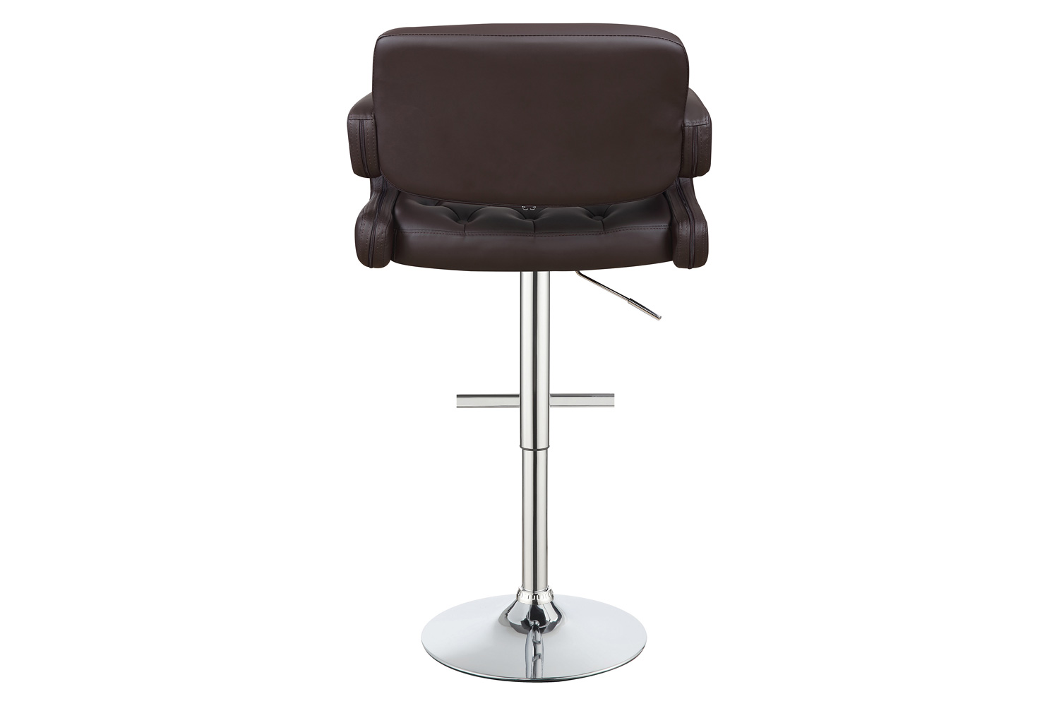 Coaster 29" Adjustable Height Bar Stool - Chrome/Brown