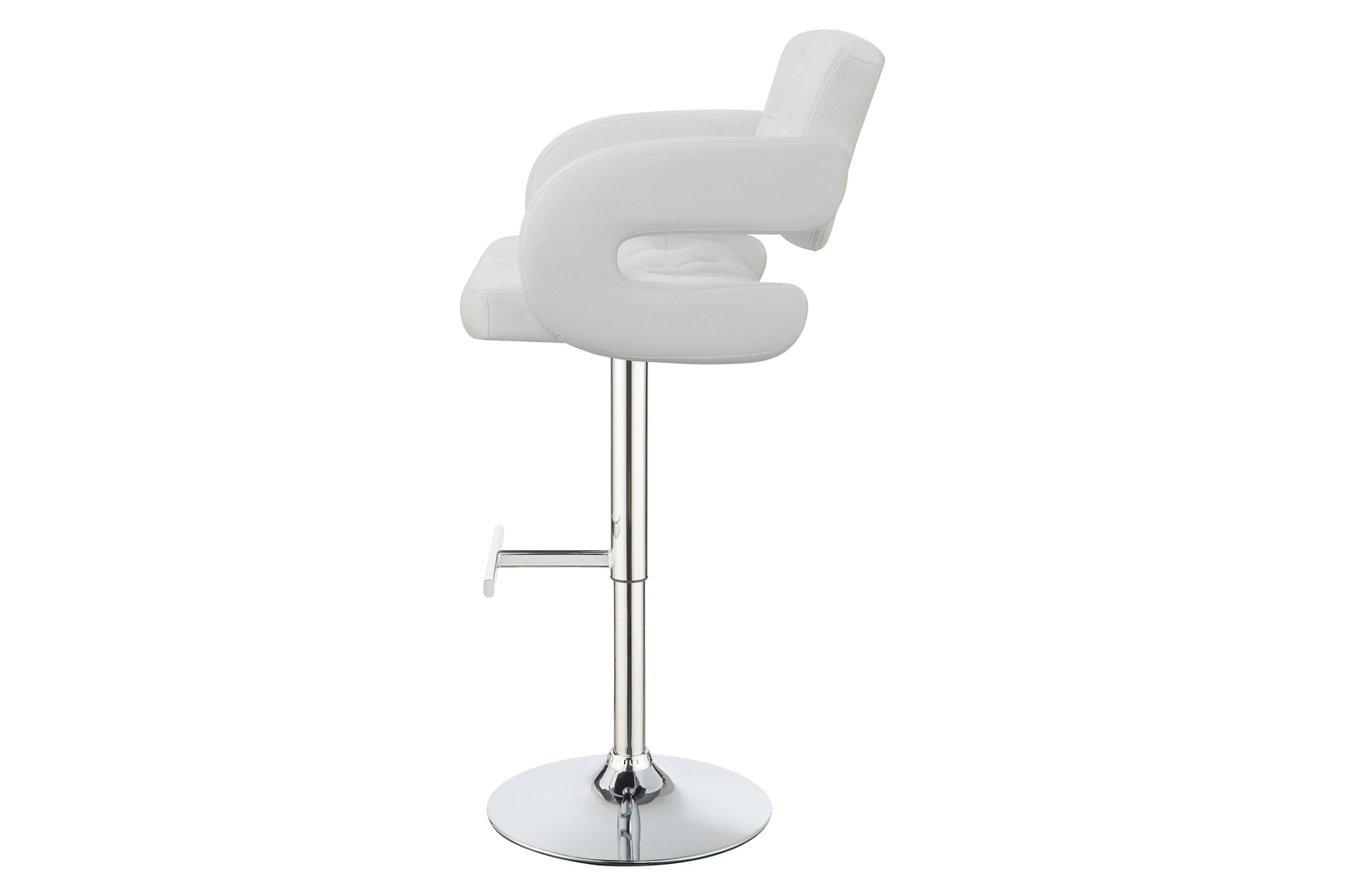 Coaster 29" Adjustable Height Bar Stool - Chrome/White