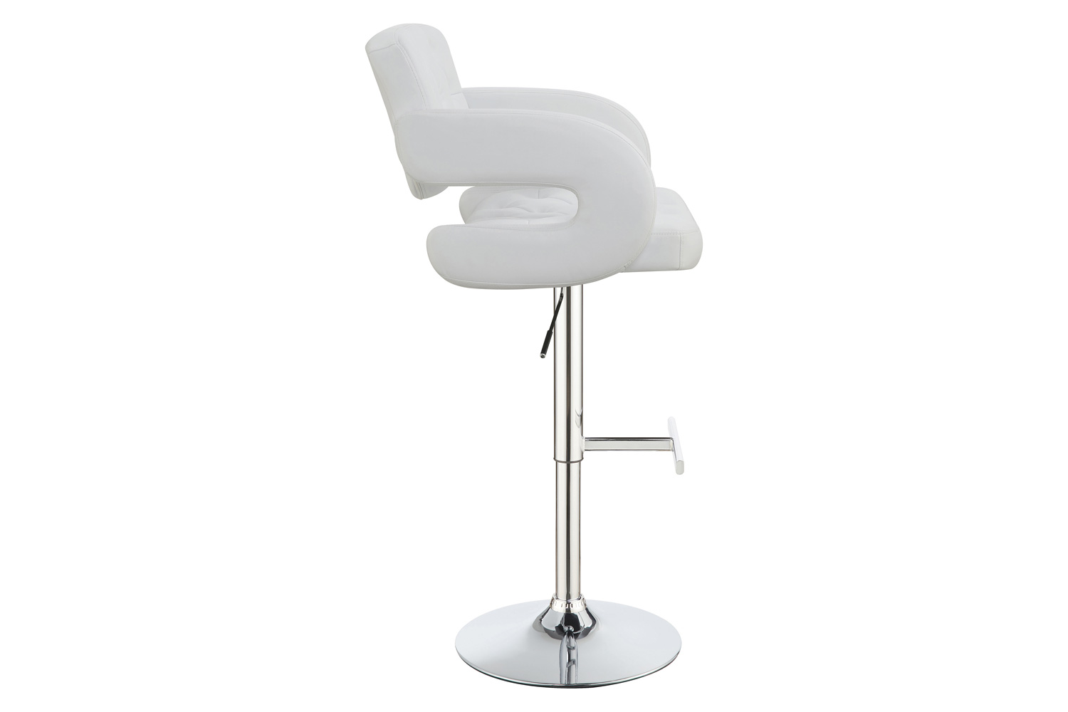 Coaster 29" Adjustable Height Bar Stool - Chrome/White