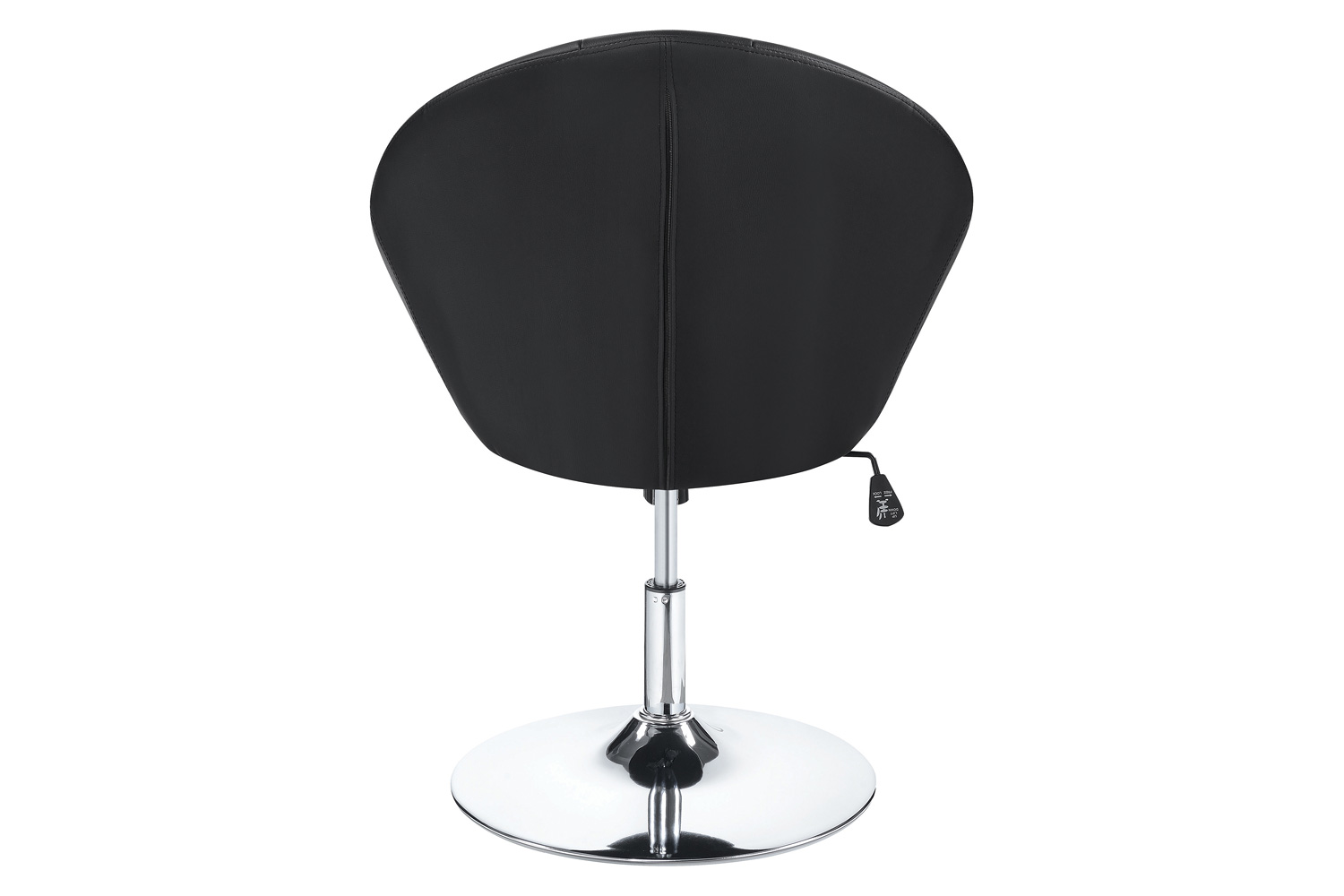 Coaster™ Round Tufted Swivel Chair - Black/Chrome