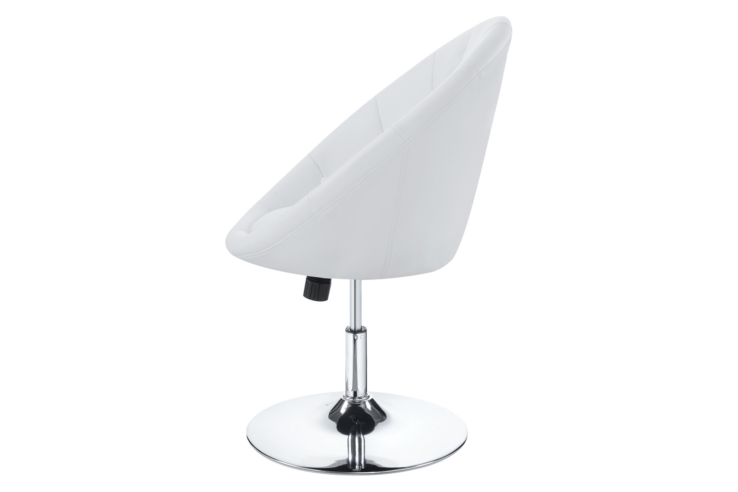 Coaster™ Round Tufted Swivel Chair - White/Chrome