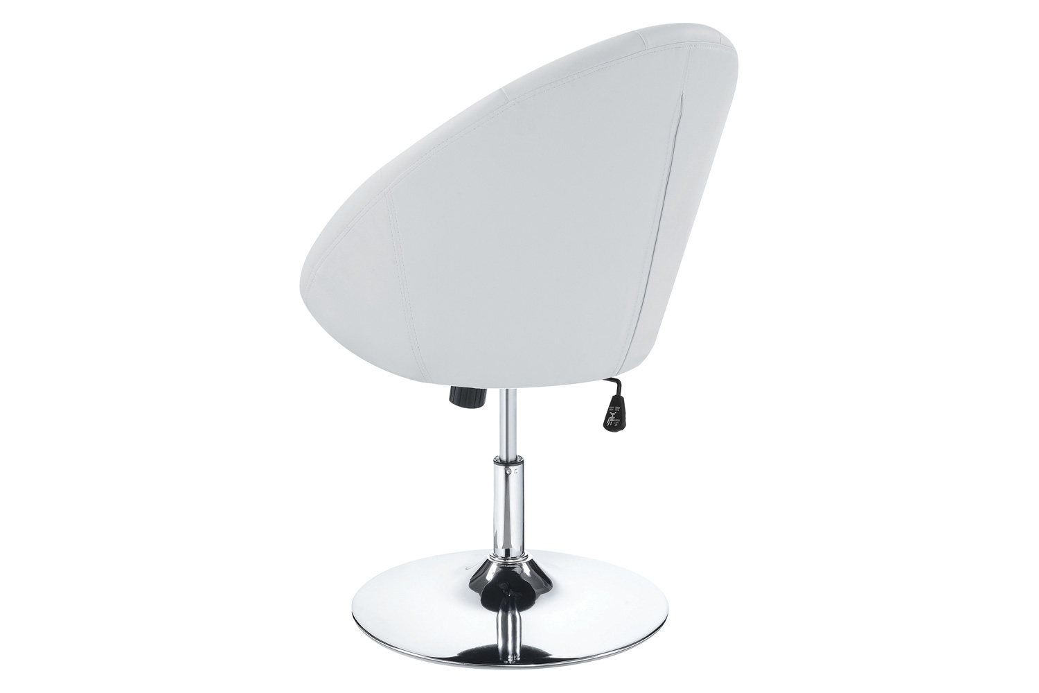 Coaster™ Round Tufted Swivel Chair - White/Chrome