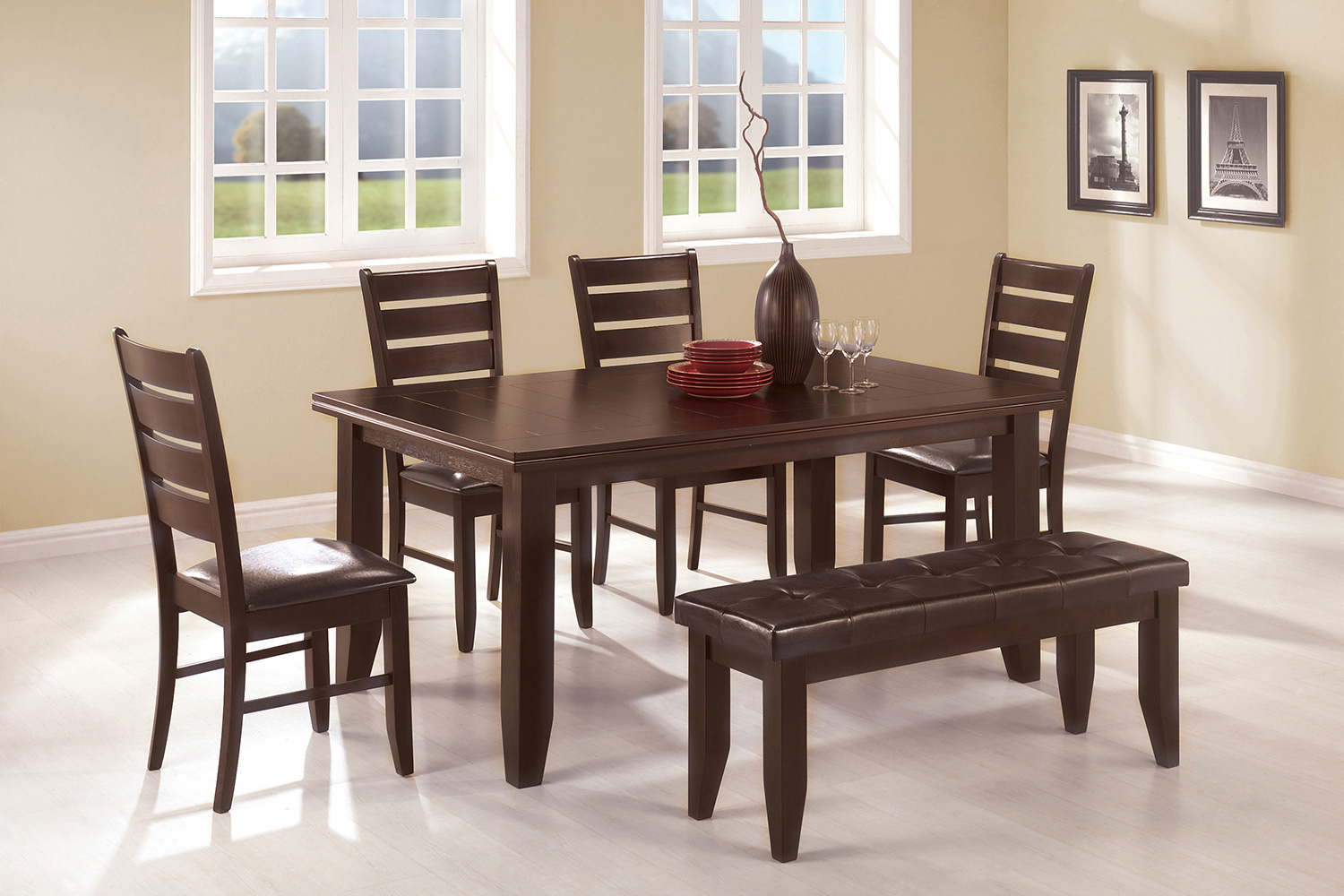 Coaster - Dalila Rectangular Dining Table in Cappuccino