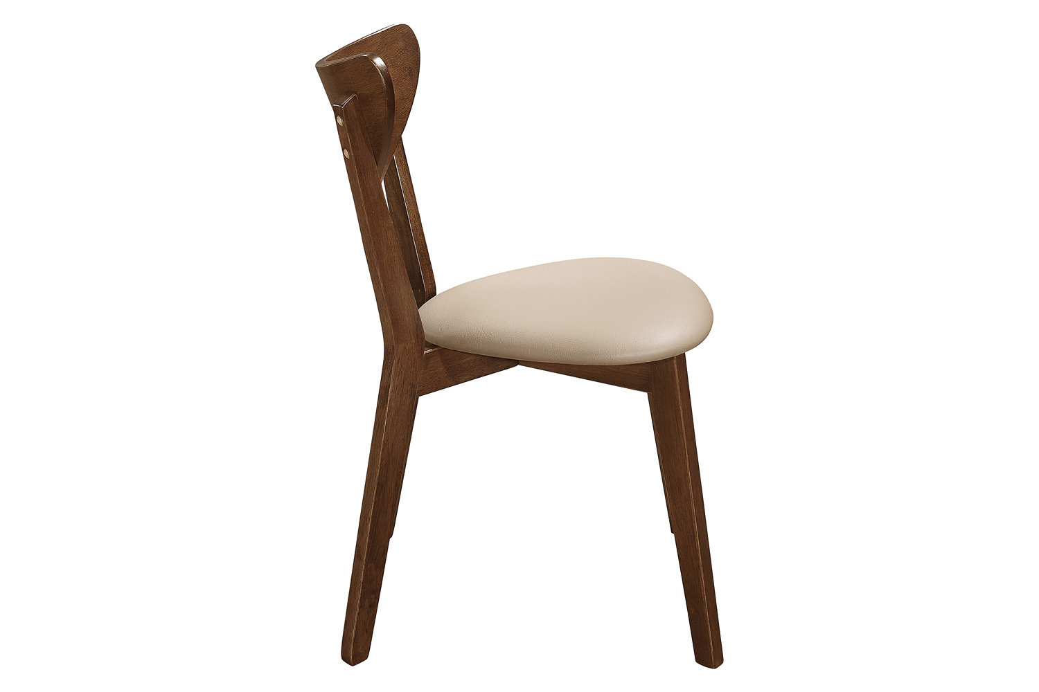 Coaster - Kersey Dining Side Chairs With Curved Backs (Set Of 2) in Beige/Chestnut