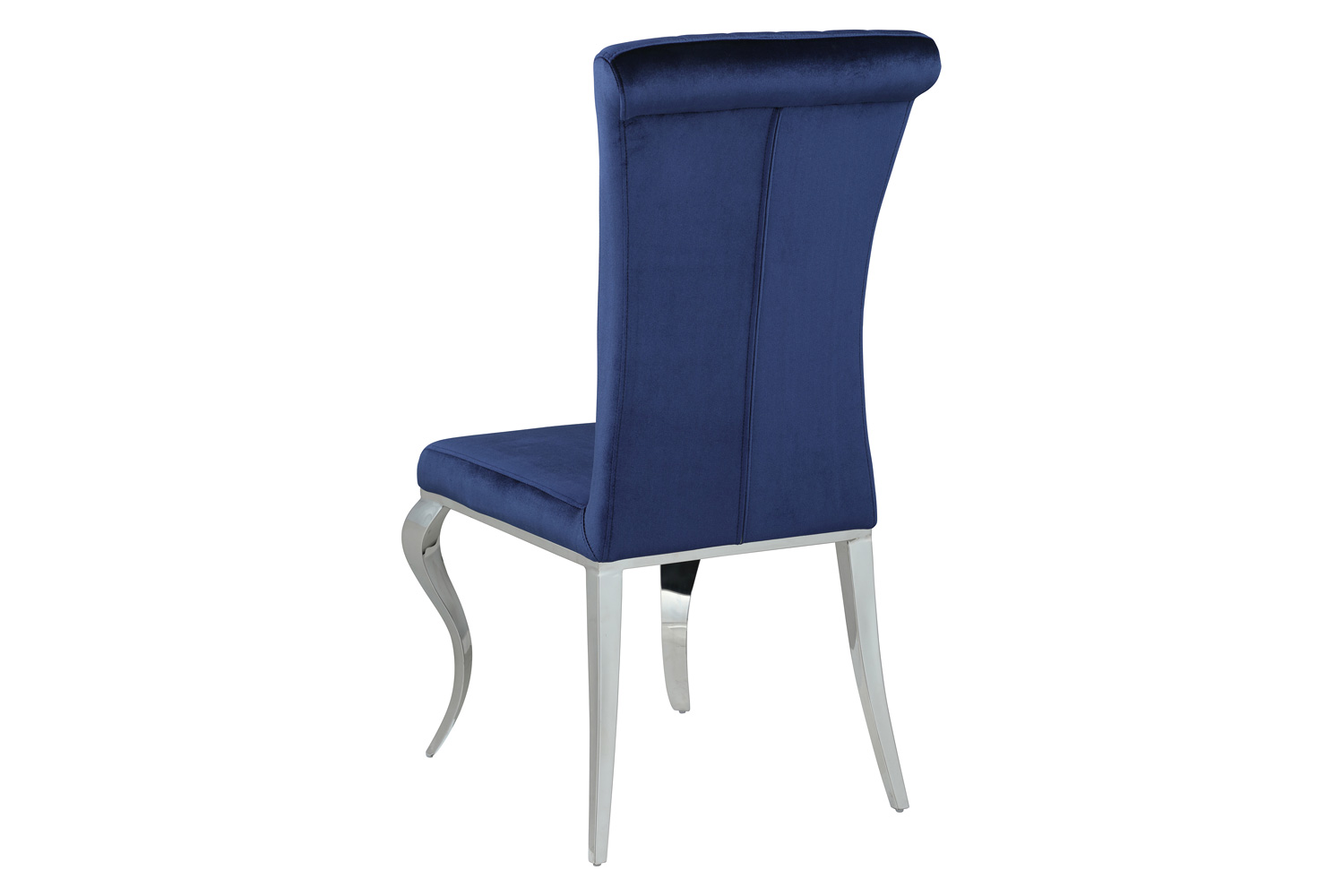 Coaster Carone Upholstered Side Chairs (Set Of 4) - Ink Blue/Chrome