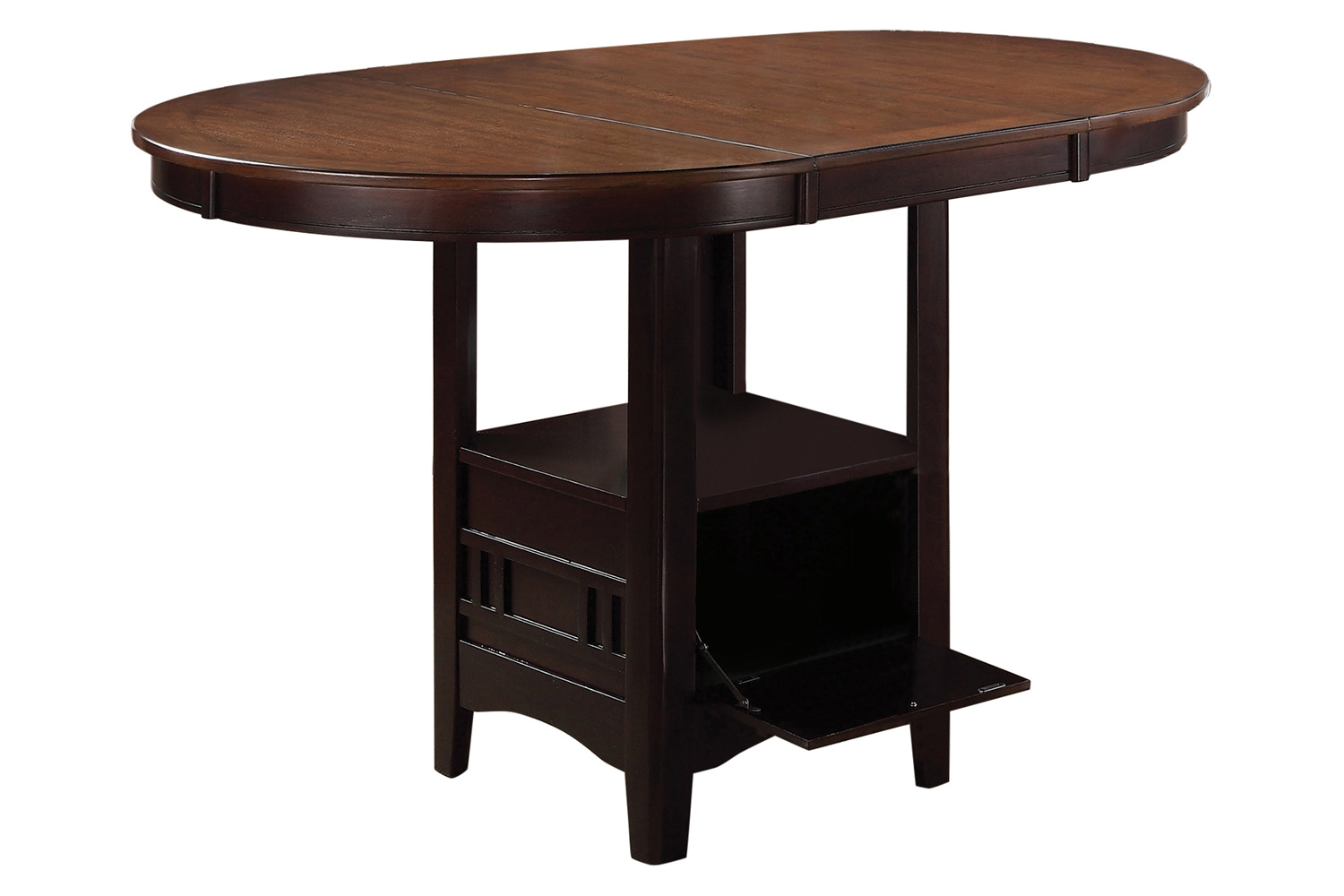 Coaster™ Lavon Oval Counter Height Table - Light Chestnut/Espresso