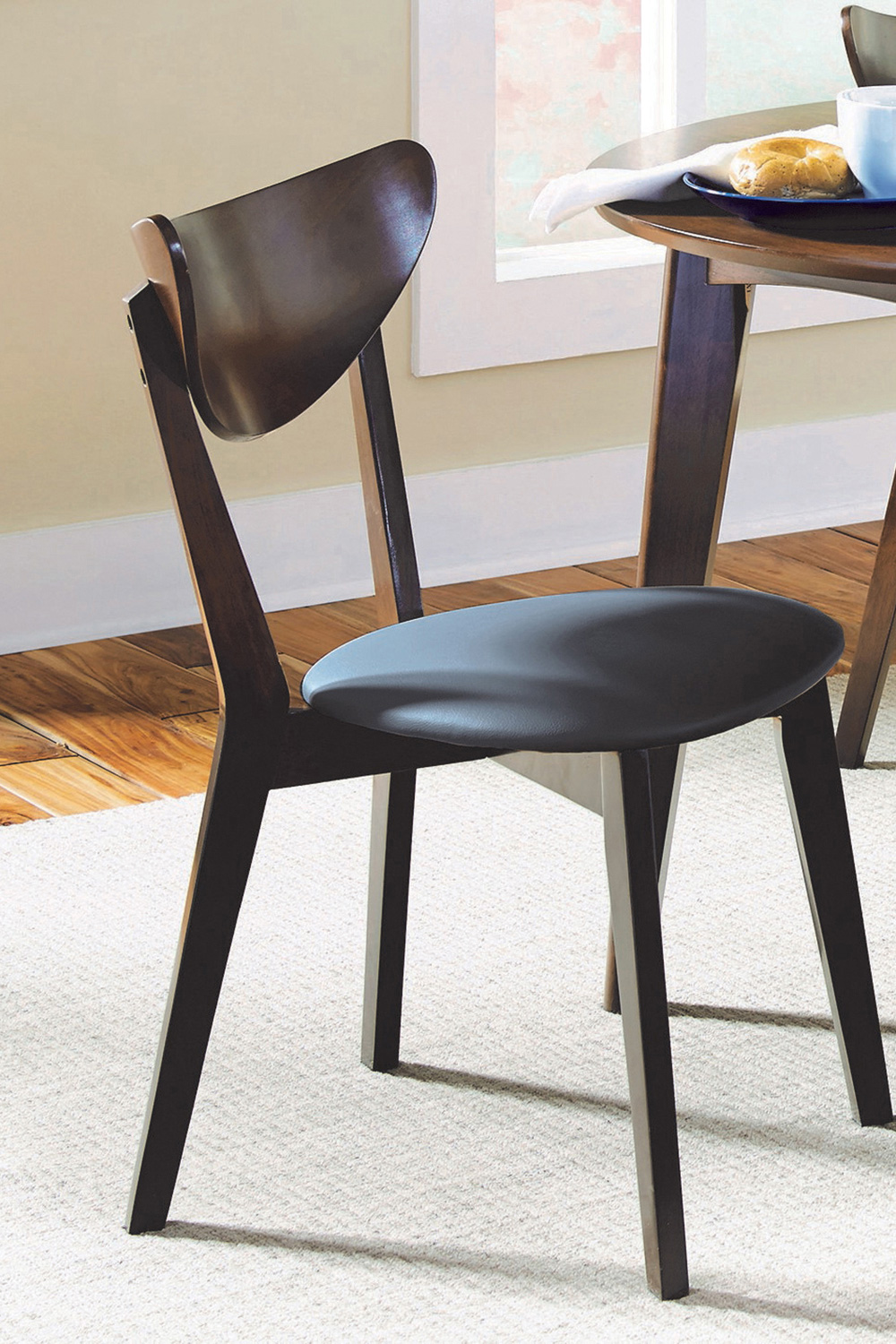 Coaster - Malone Upholstered Dining Chairs (Set Of 2) in Dark Walnut/Black