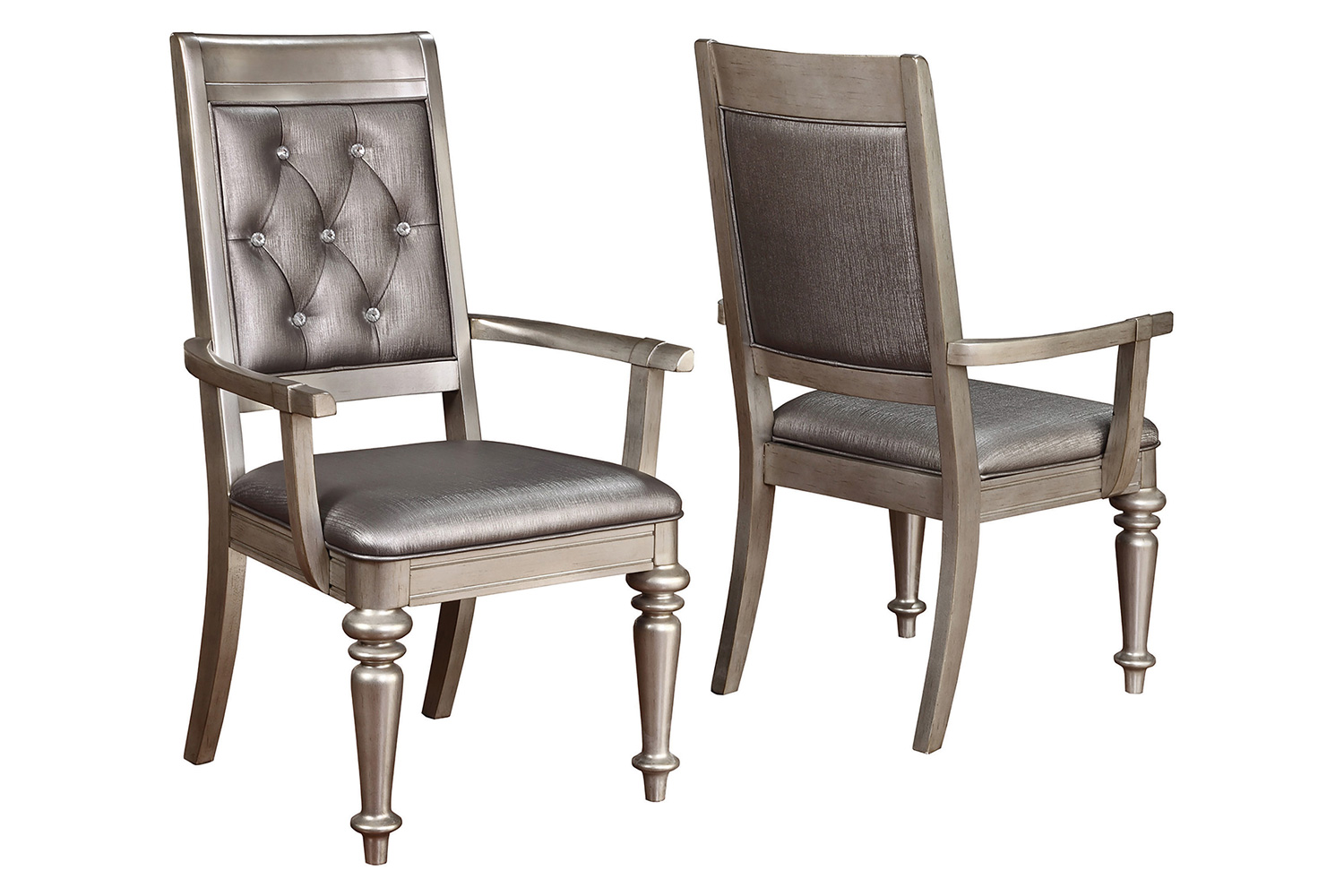 Coaster - Danette Open Back Side Chairs (Set Of 2) in Metallic