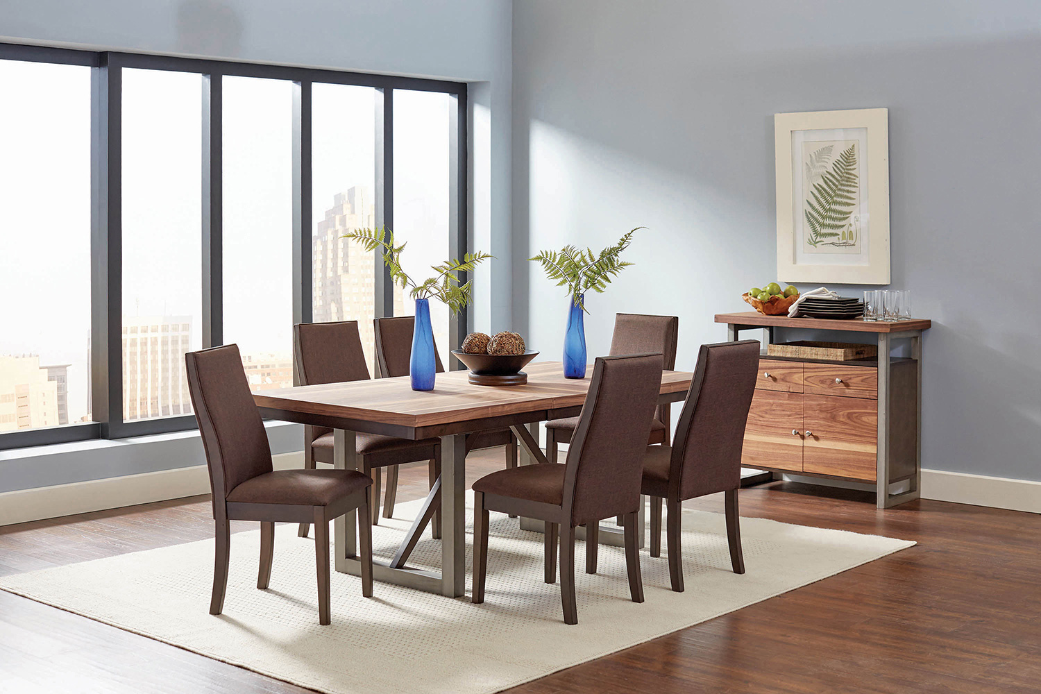 Coaster - Spring Creek Dining Table With Extension Leaf in Natural Walnut