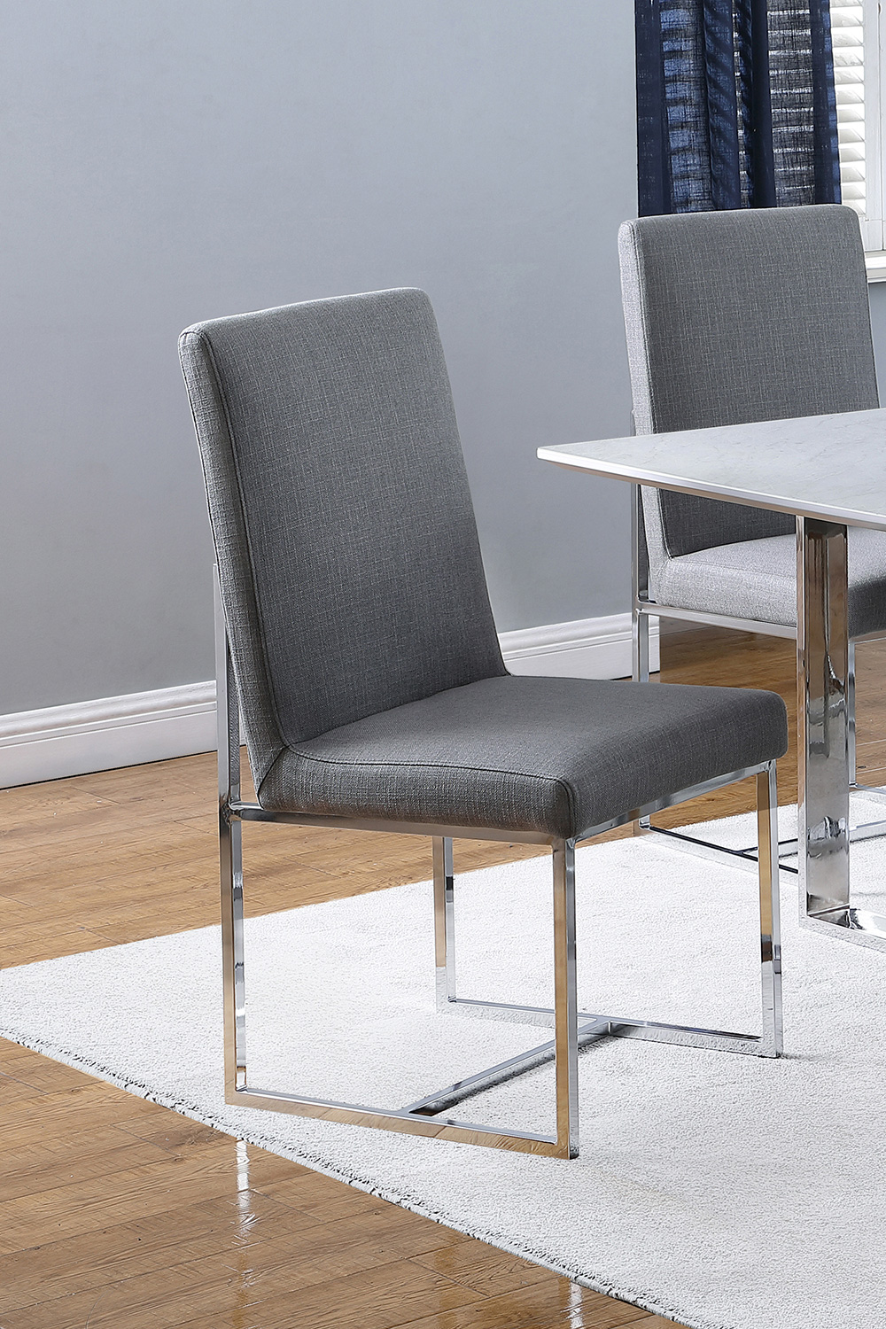 Coaster - Mackinnon Upholstered Side Chairs (Set Of 2) in Gray/Chrome