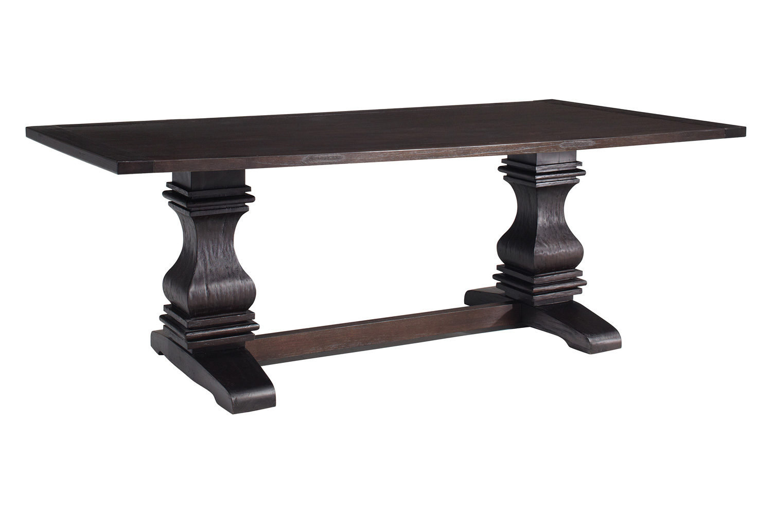 Coaster - Parkins Double Pedestals Dining Table in Rustic Espresso