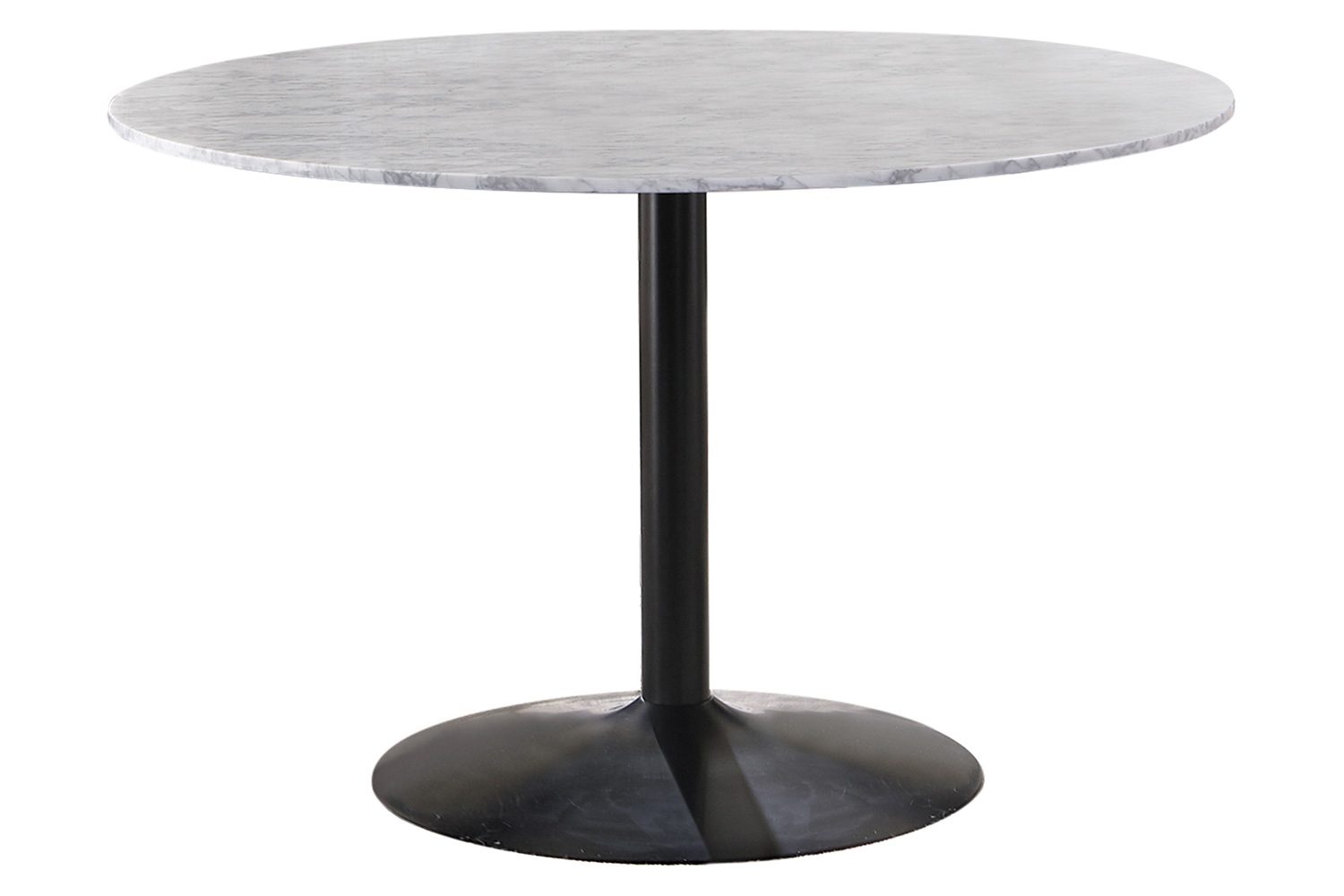 Coaster - Bartole Round Dining Table in White/Matte Black