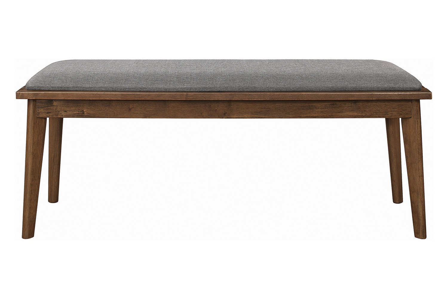 Coaster - Alfredo Upholstered Dining Bench in Gray/Natural Walnut