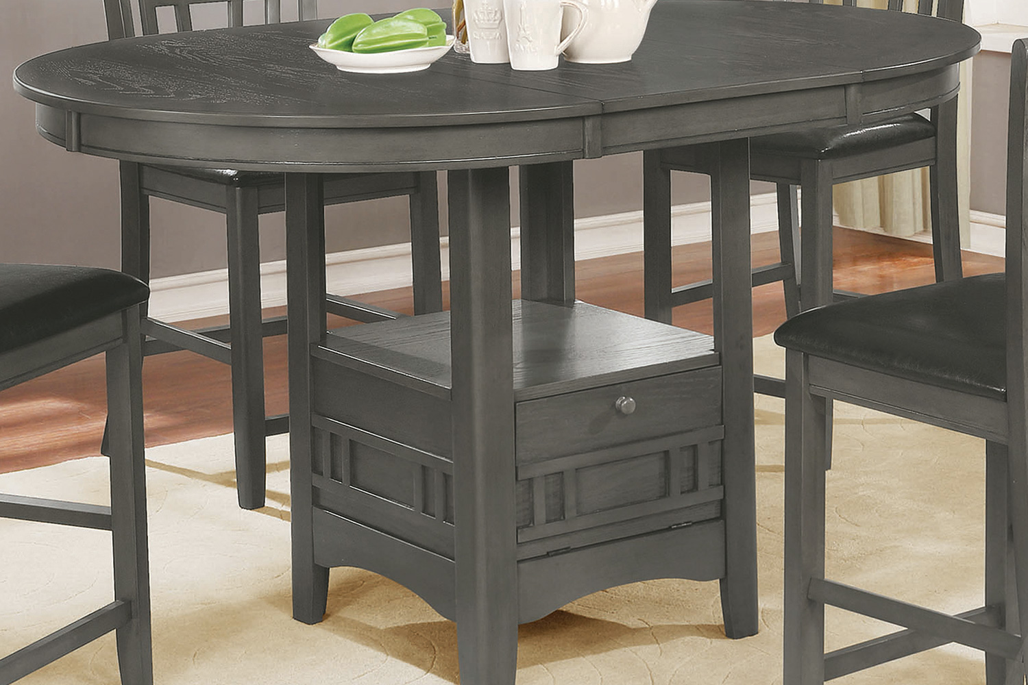 Coaster™ Lavon Oval Counter Height Table - Medium Gray