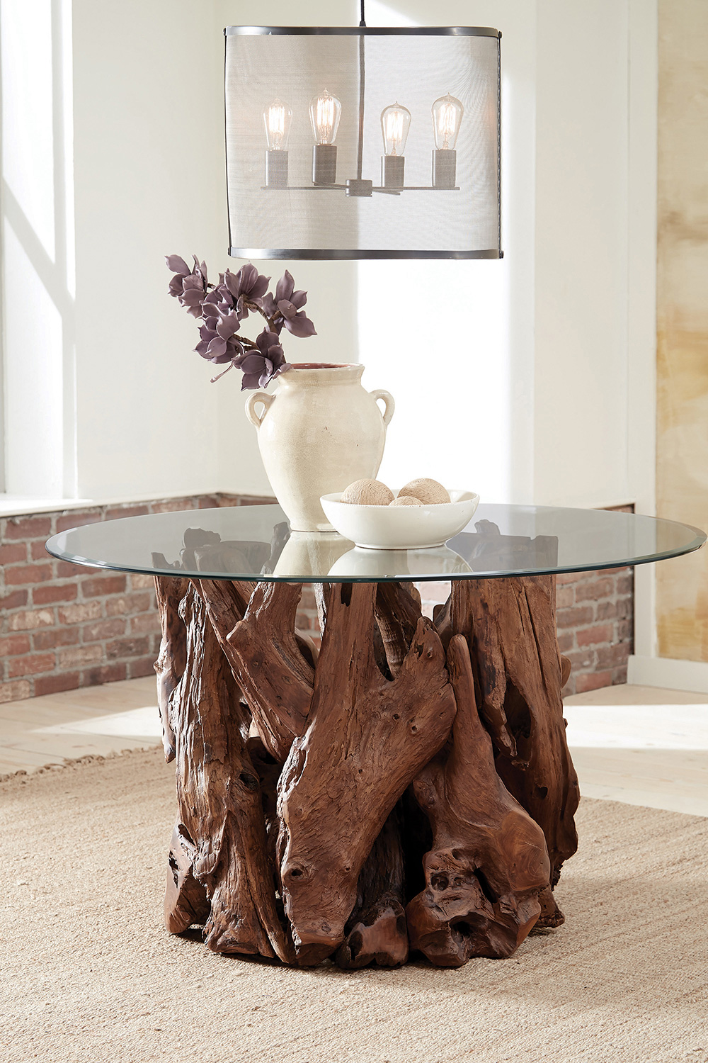 Coaster - Asbury Dining Table Base in Natural Teak