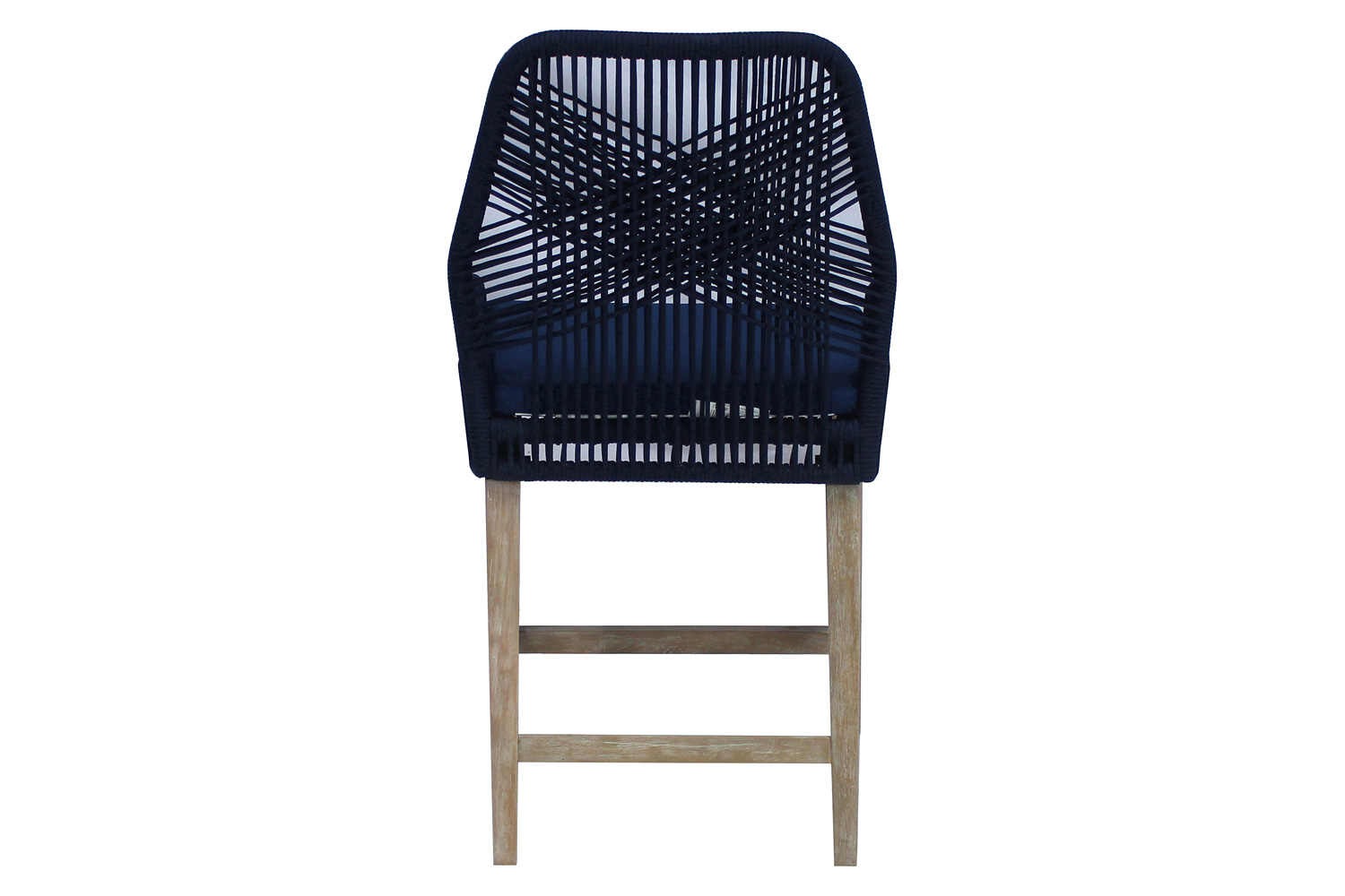 Coaster Athens Woven Rope Back Counter Height Stools (Set Of 2) - Dark Blue