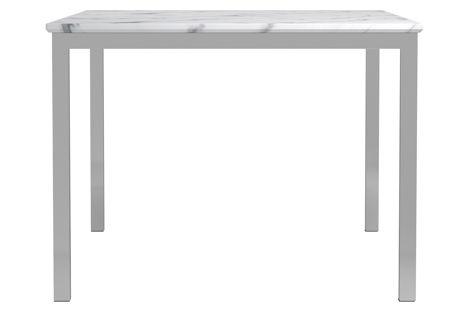 Coaster - Athena Rectangle Dining Table With Marble Top in Chrome