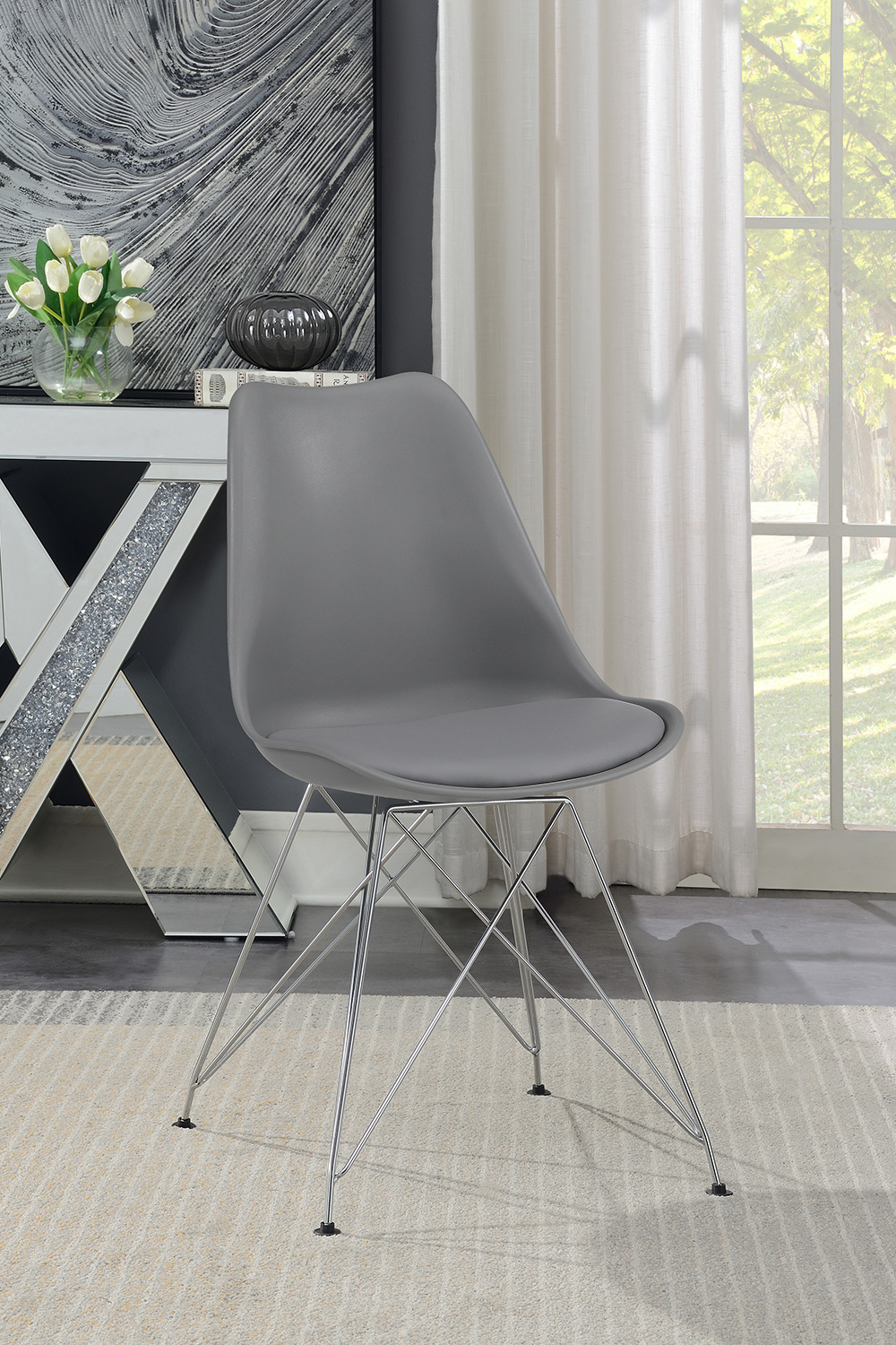 Coaster - Athena Upholstered Side Chairs (Set Of 2) in Gray