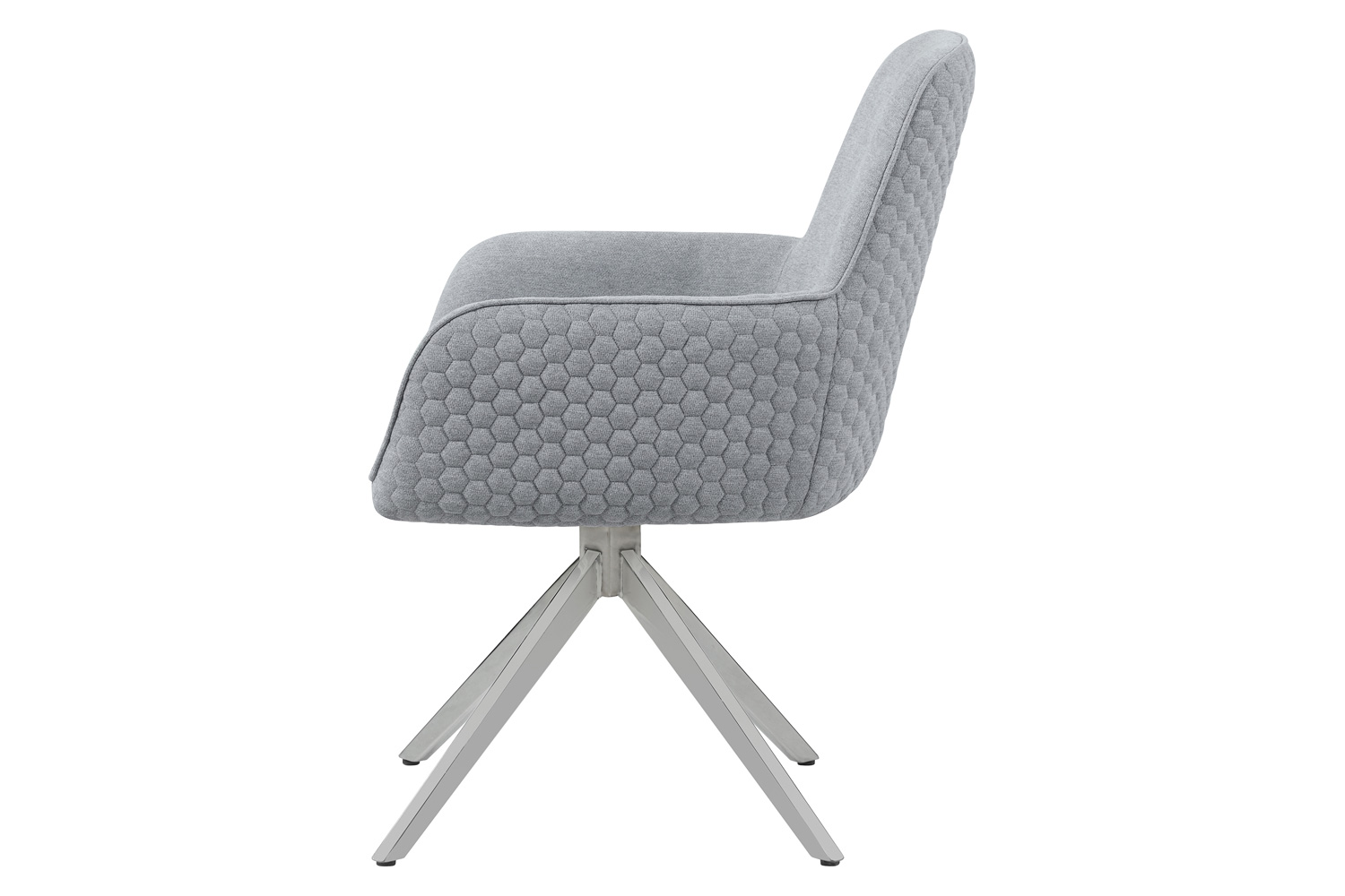 Coaster - Abby Flare Arm Side Chair in Light Gray/Chrome