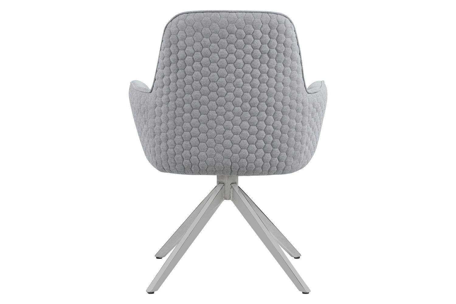 Coaster - Abby Flare Arm Side Chair in Light Gray/Chrome