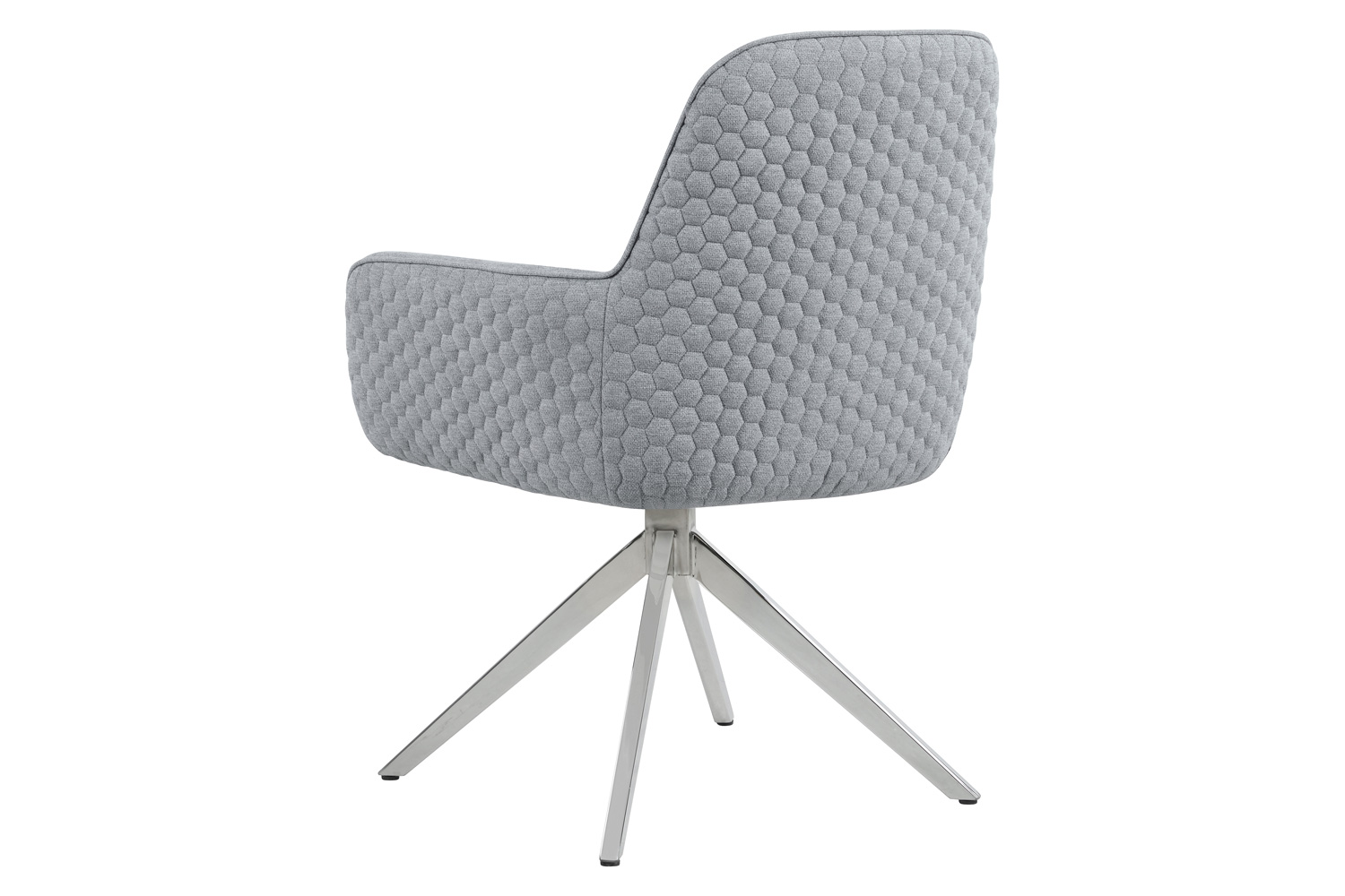 Coaster - Abby Flare Arm Side Chair in Light Gray/Chrome