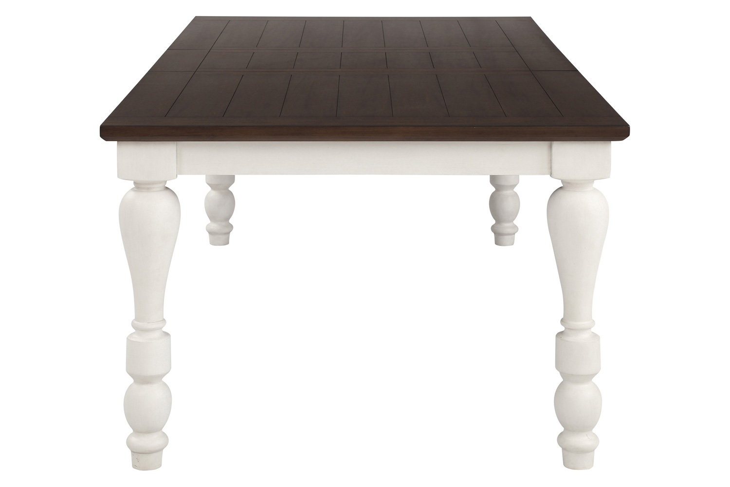 Coaster - Madelyn Dining Table With Extension Leaf in Dark Cocoa/Coastal White