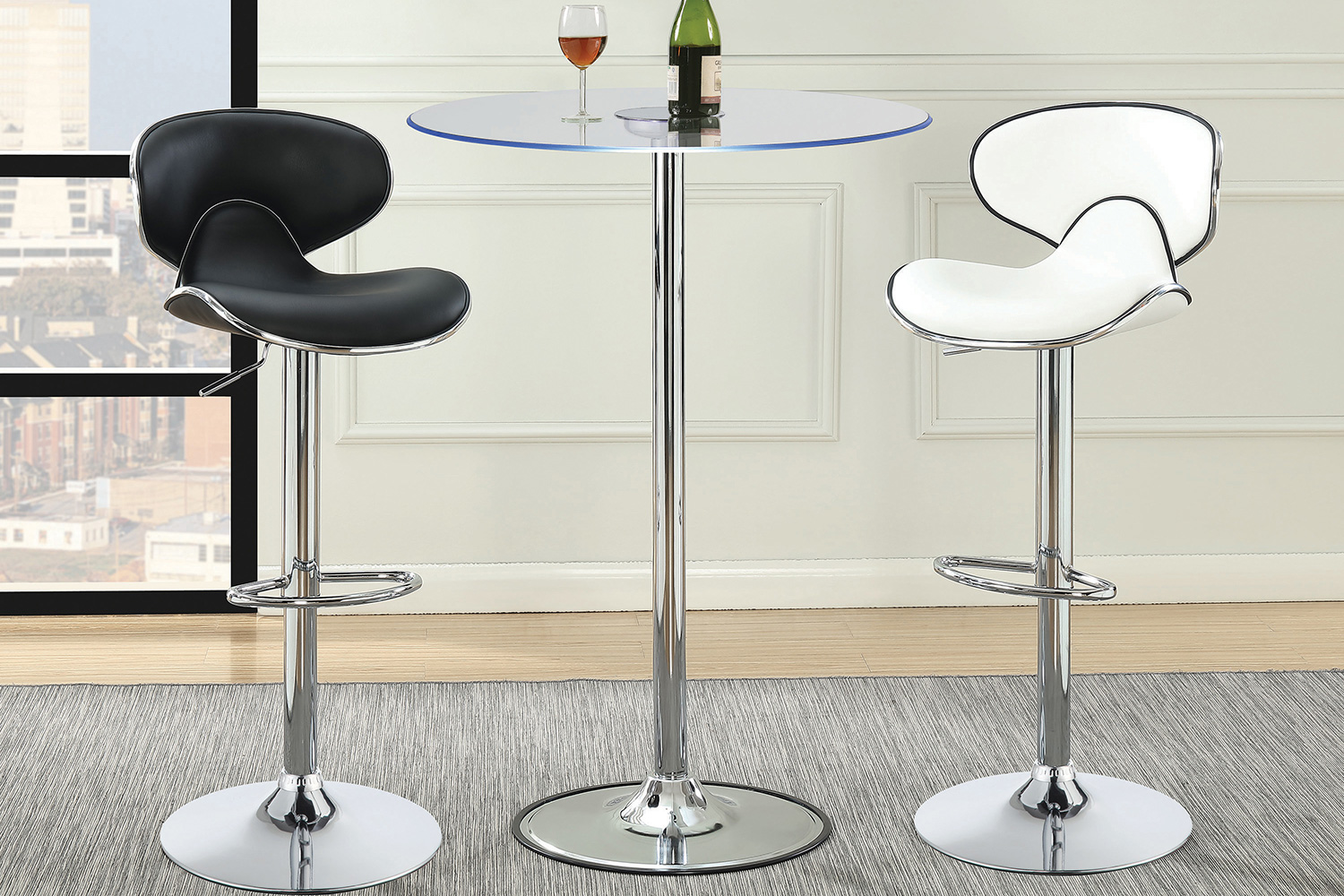 Coaster - Upholstered Adjustable Height Bar Stools (Set Of 2)