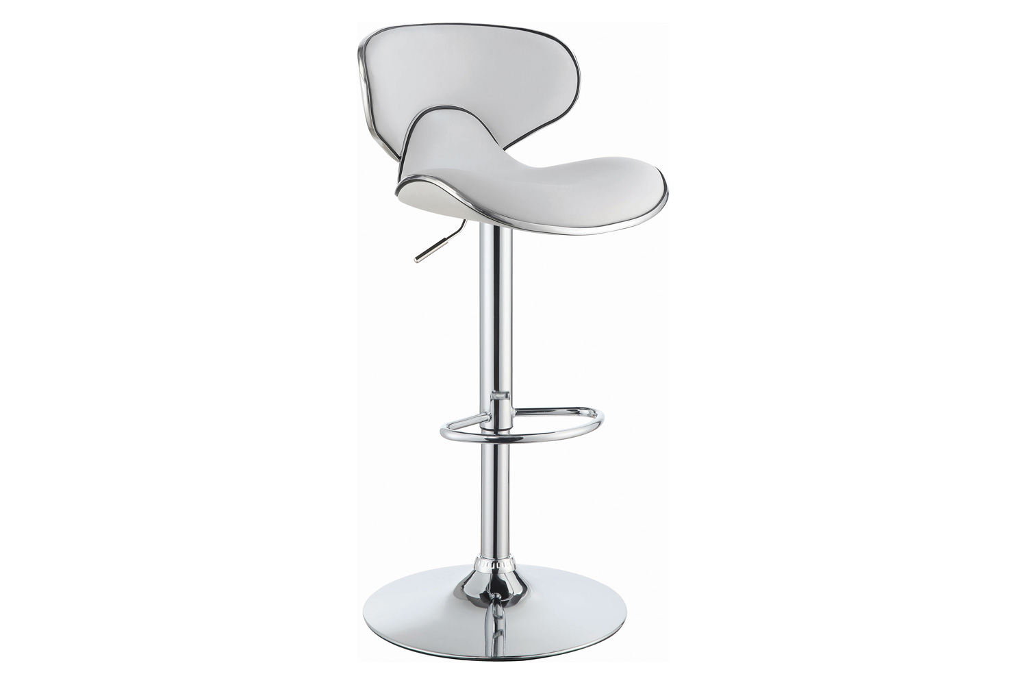 Coaster Upholstered Adjustable Height Bar Stools (Set Of 2) - White/Chrome