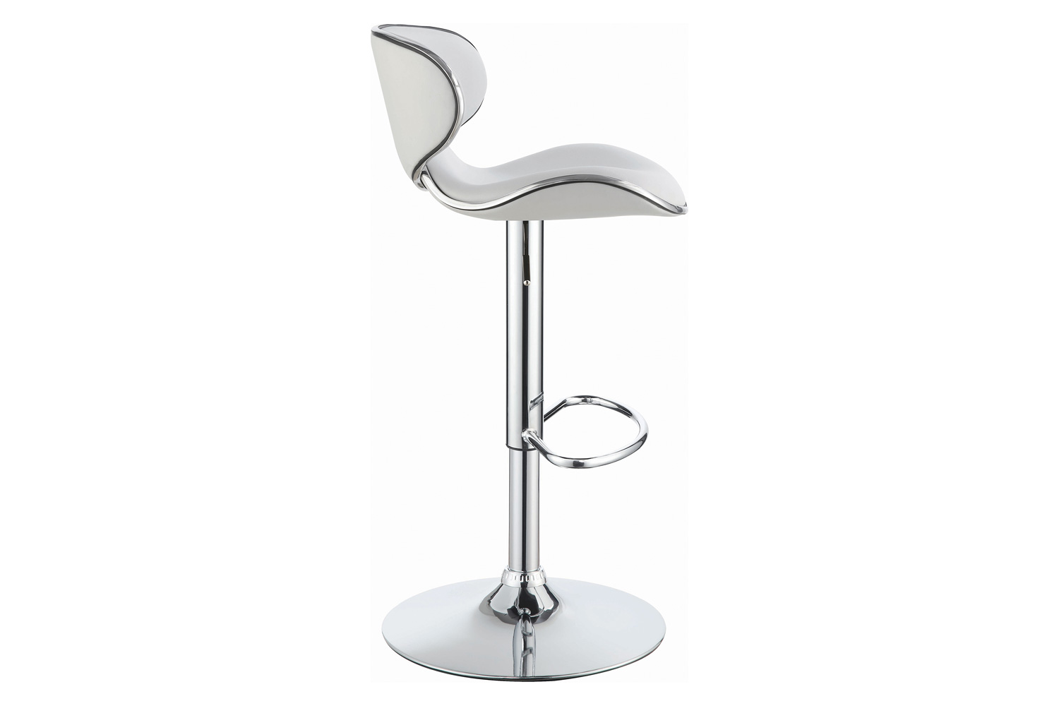 Coaster Upholstered Adjustable Height Bar Stools (Set Of 2) - White/Chrome