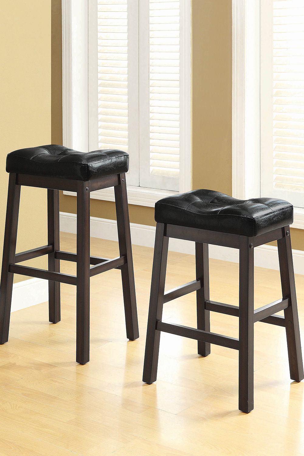 Coaster - Upholstered Bar Stools (Set Of 2) in Black