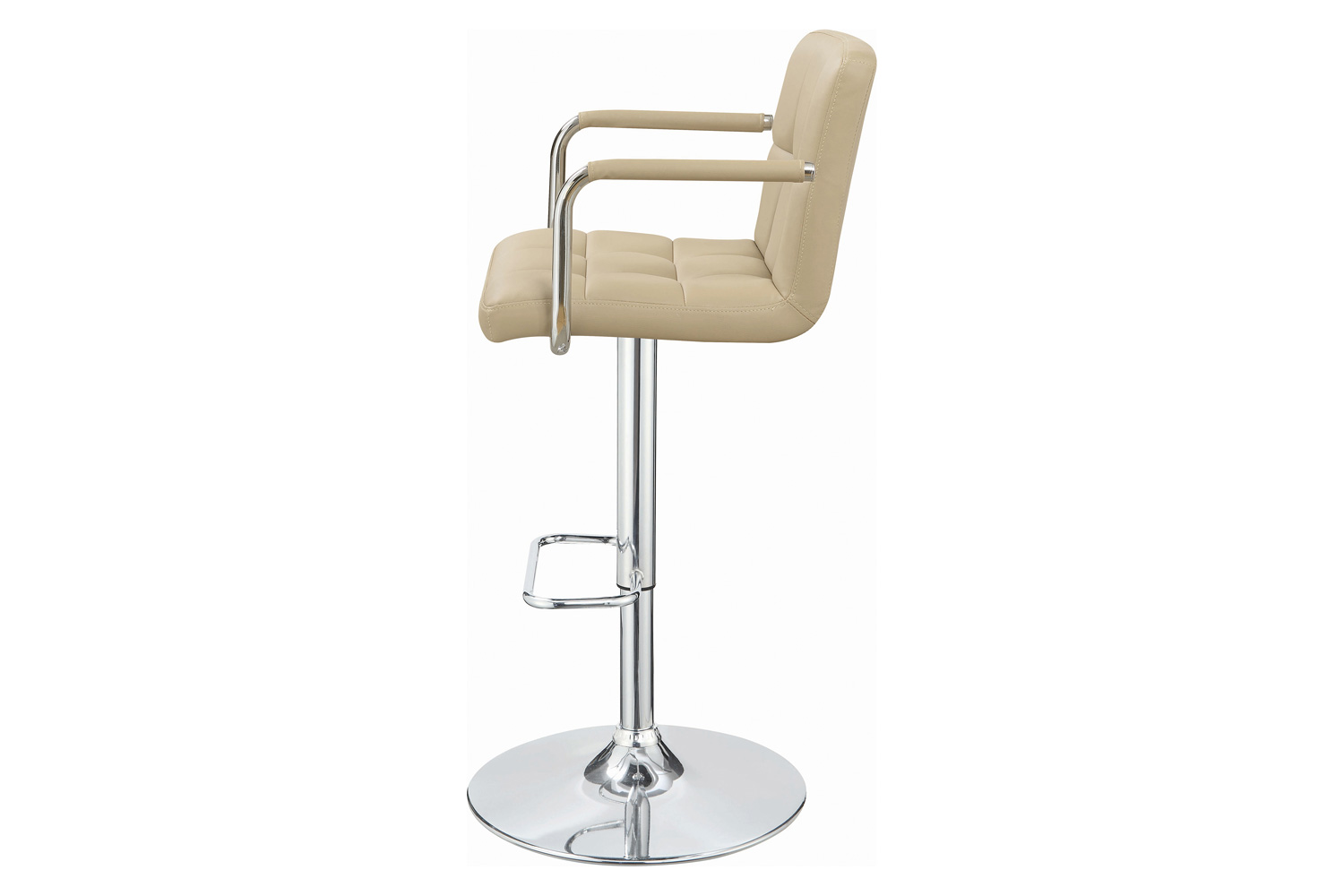 Coaster Adjustable Height Bar Stool - Beige/Chrome