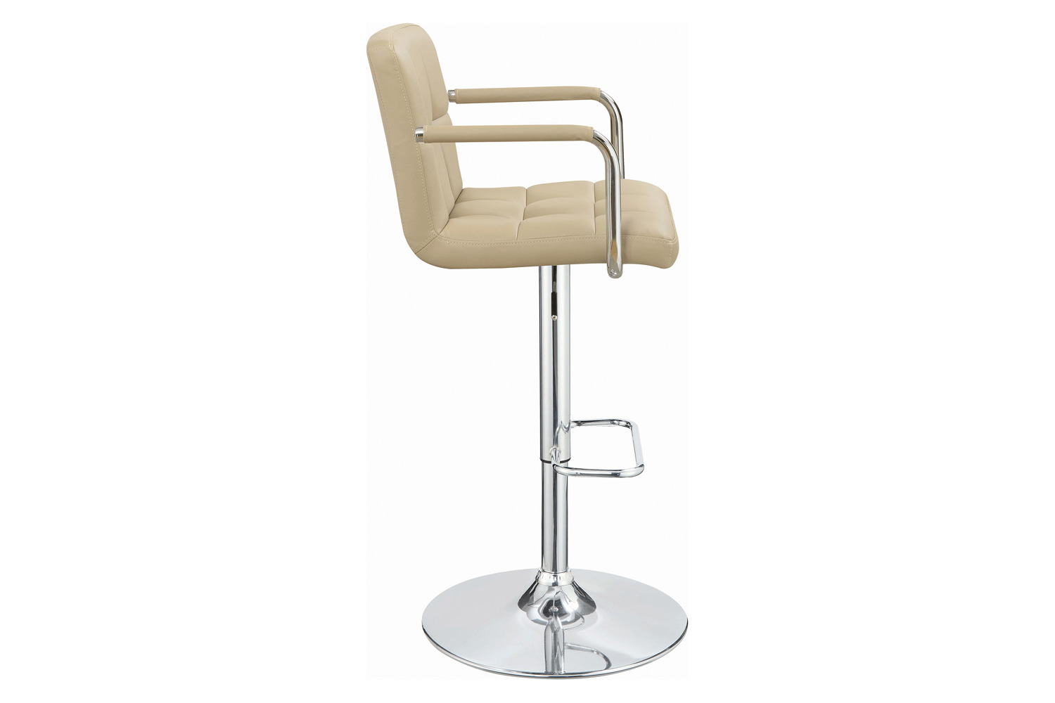 Coaster Adjustable Height Bar Stool - Beige/Chrome