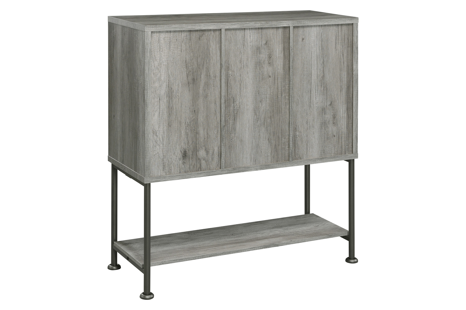 Coaster - Sliding Door Bar Cabinet With Lower Shelf in Gray Driftwood