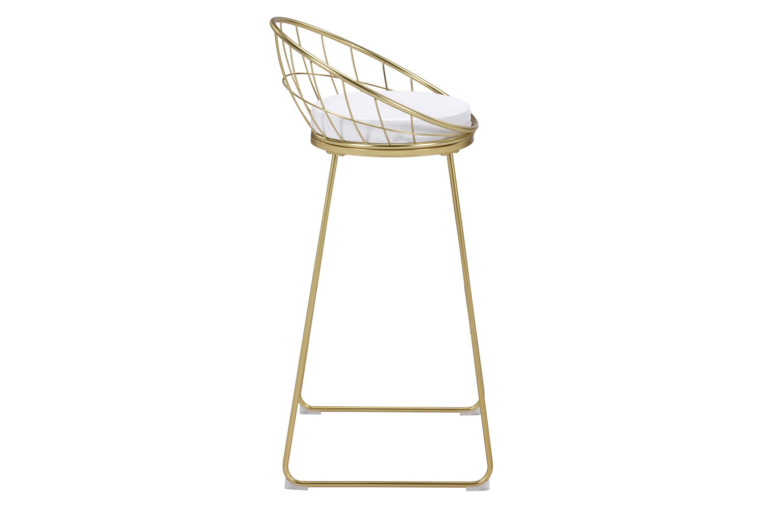 Coaster Padded Seat Bar Stools (Set Of 2) - White/Matte Brass