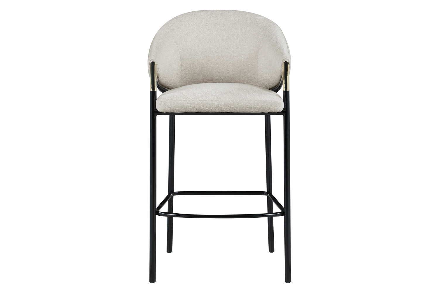 Coaster - Sloped Arm Bar Stools (Set Of 2) in Beige/Glossy Black