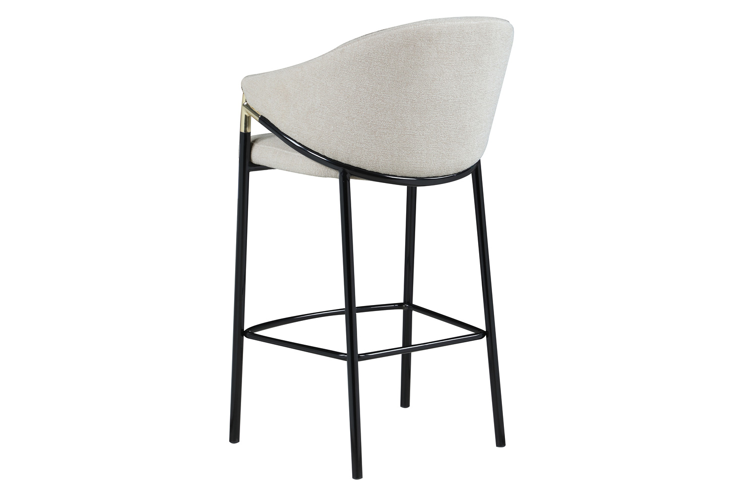 Coaster - Sloped Arm Bar Stools (Set Of 2) in Beige/Glossy Black