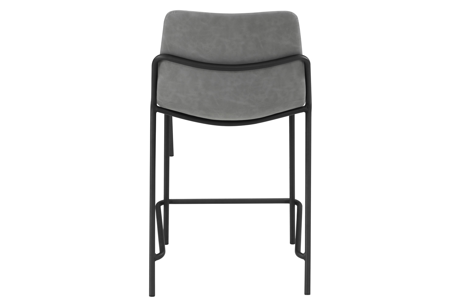 Coaster - Solid Back Upholstered Counter Height Stools (Set Of 2) in Gray/Black