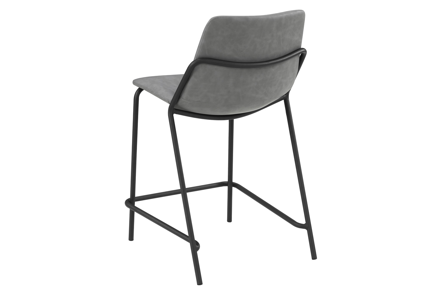 Coaster - Solid Back Upholstered Counter Height Stools (Set Of 2) in Gray/Black