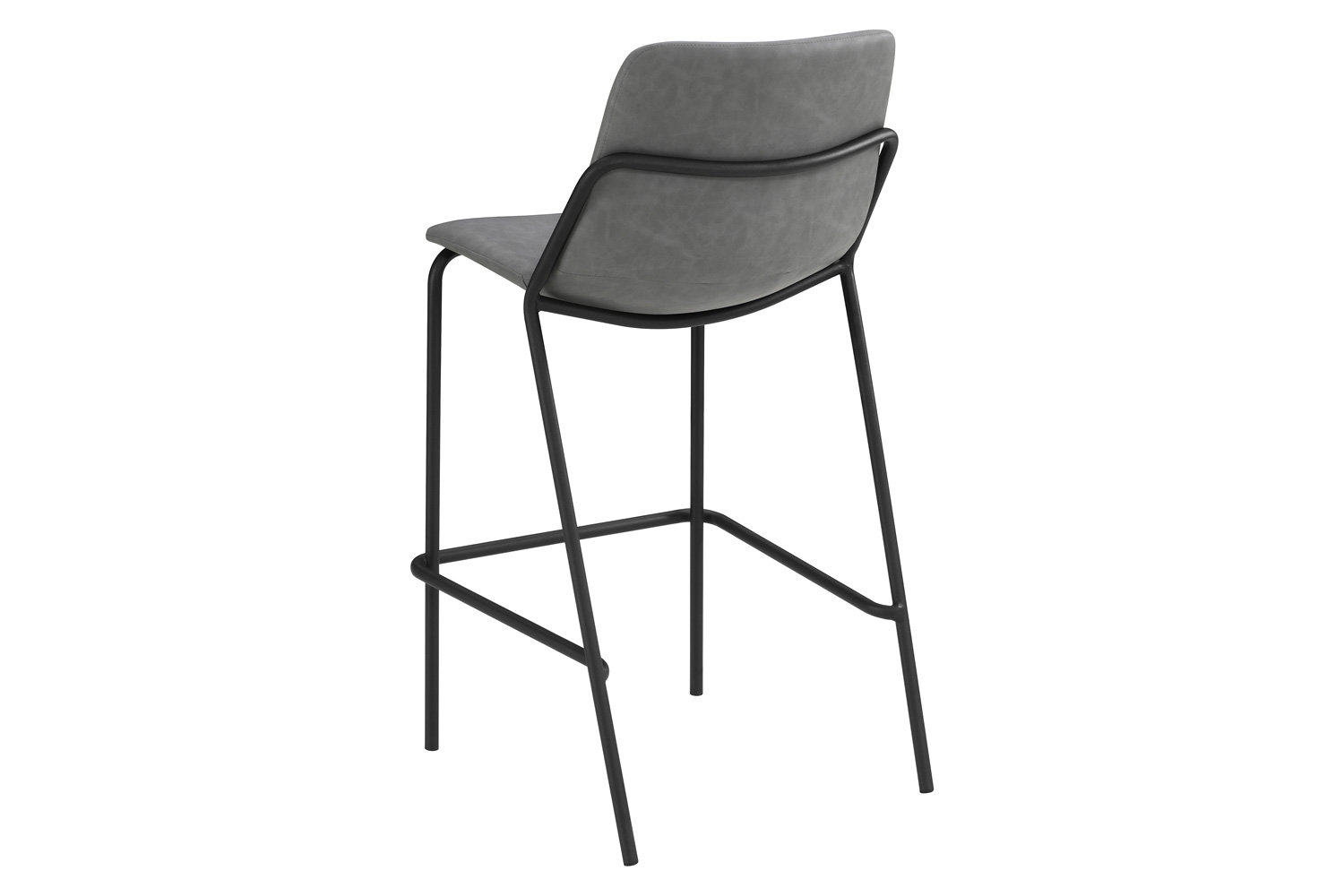 Coaster - Solid Back Upholstered Bar Stools (Set Of 2) in Gray/Black