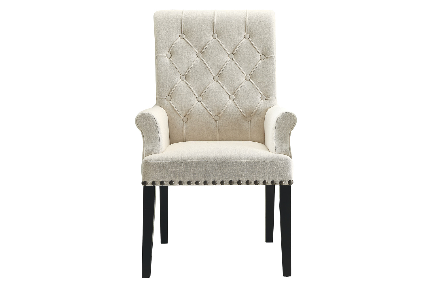 Coaster - Tufted Back Upholstered Arm Chair in Beige