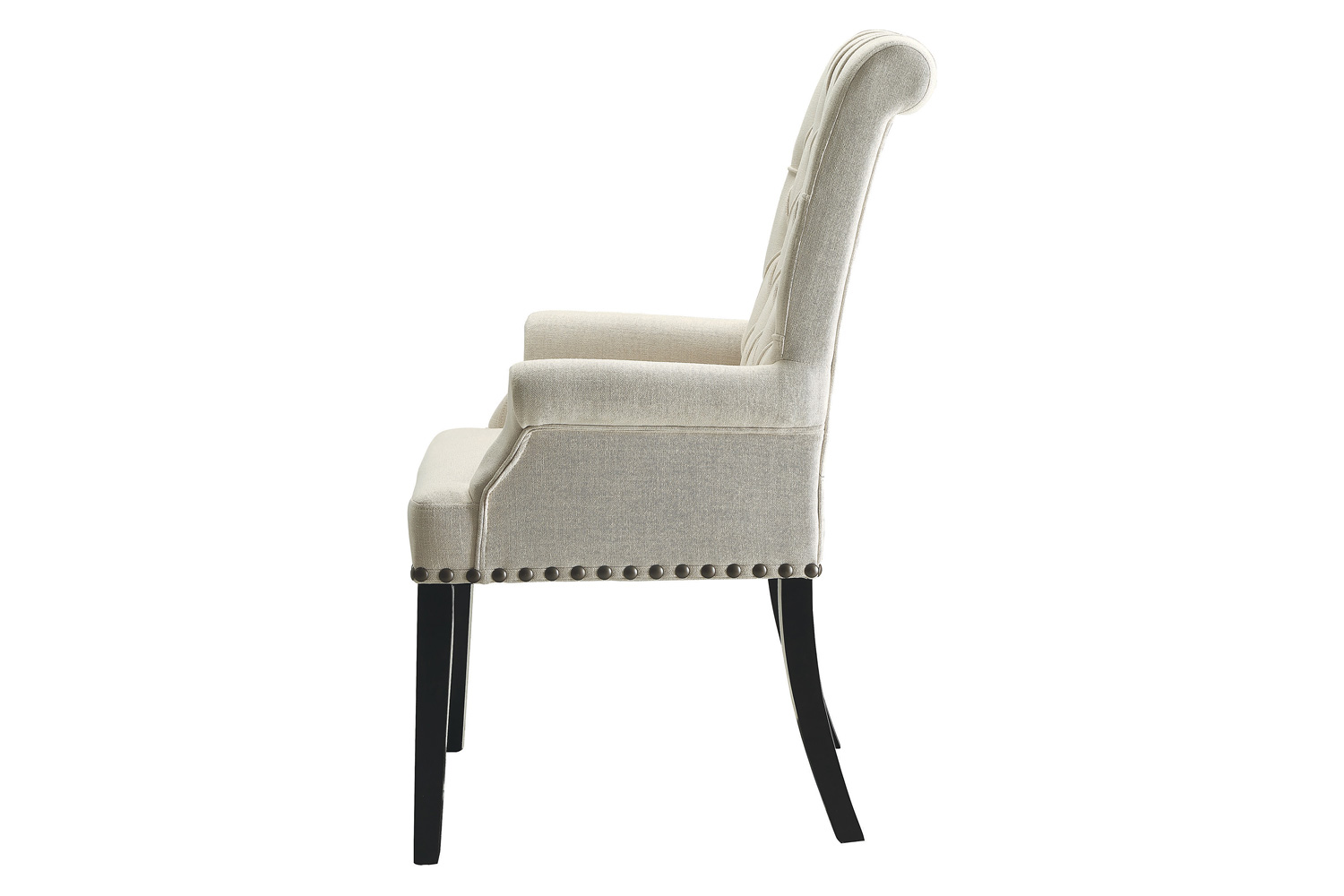 Coaster - Tufted Back Upholstered Arm Chair in Beige