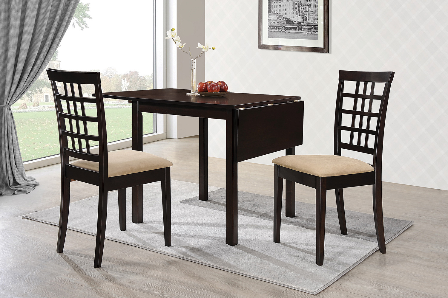 Coaster - Kelso Rectangular Dining Table With Drop Leaf in Cappuccino