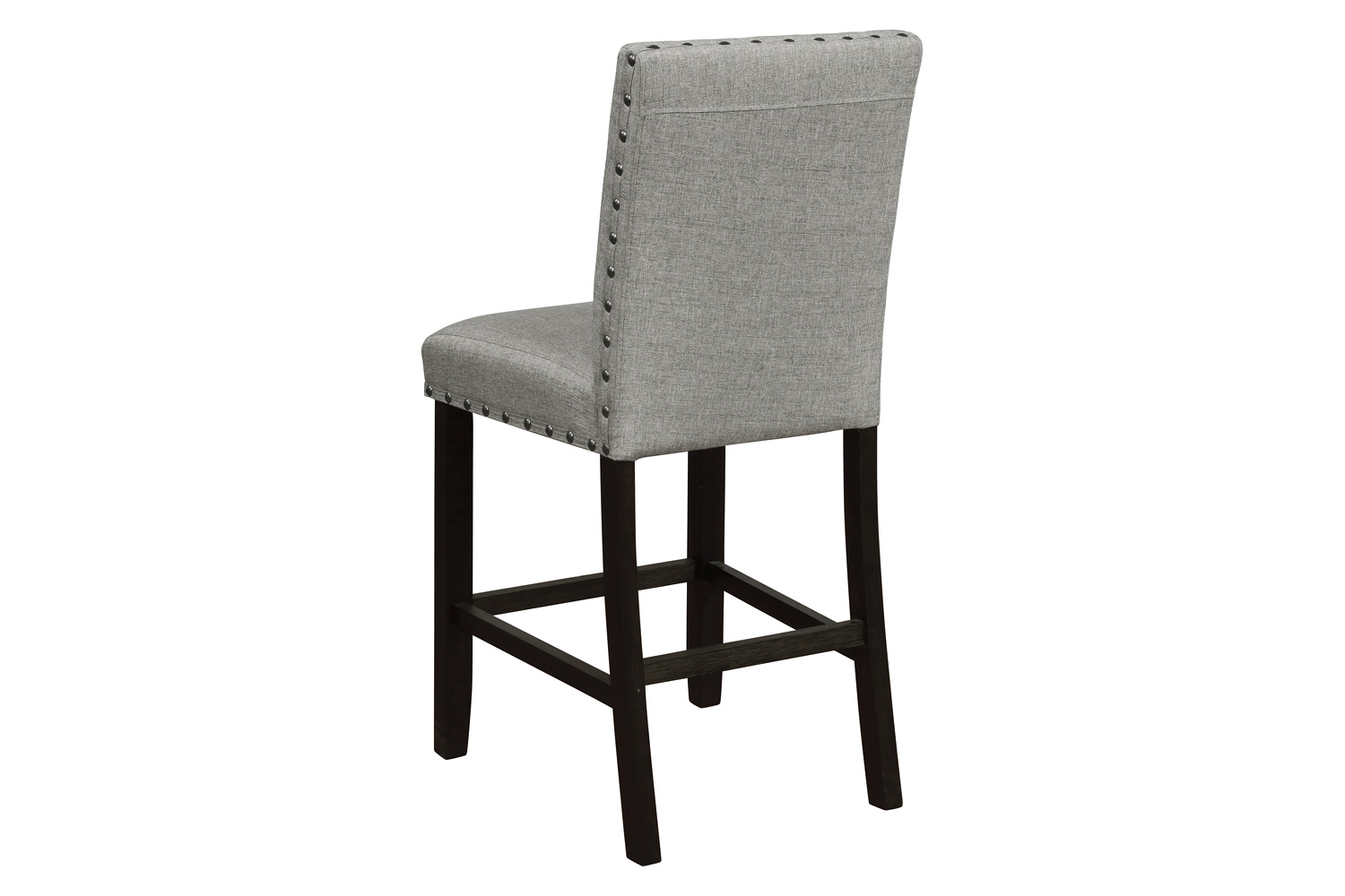 Coaster - Solid Back Upholstered Counter Height Stools (Set Of 2) in Gray/Antique Noir