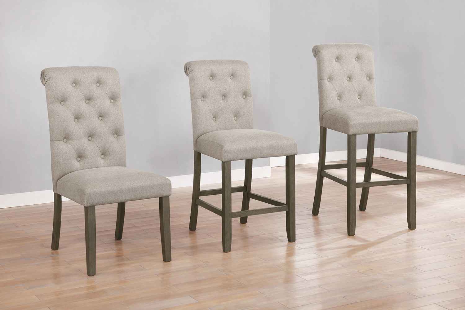 Coaster Calandra Tufted Back Side Chairs (Set Of 2) - Rustic Brown/Beige